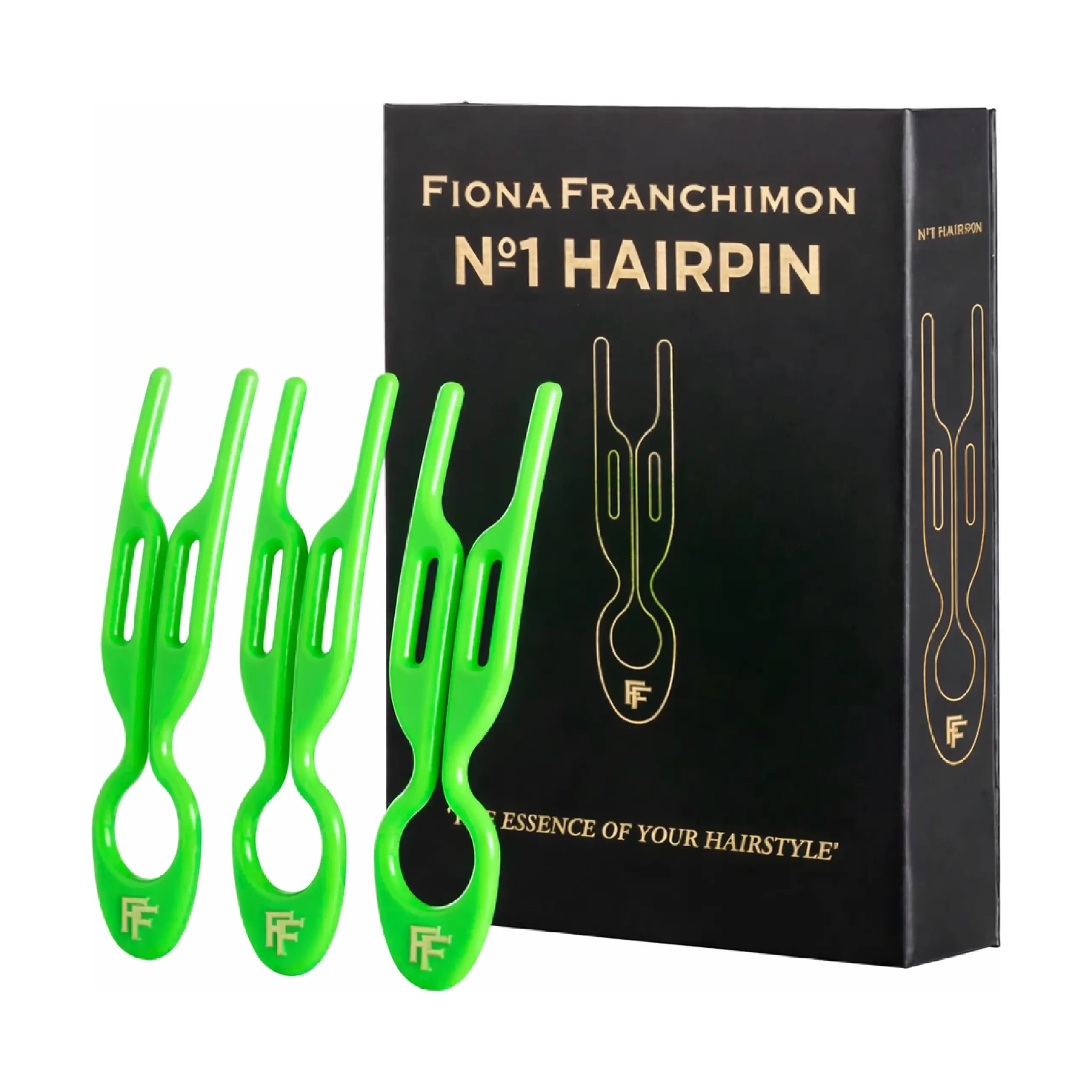 Набір шпильок для волосся № 1 Hairpin Apple Green (3 per box) FIONA FRANCHIMON