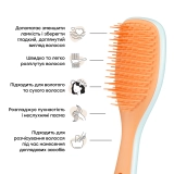 Щітка для волосся The Ultimate Detangler Mini TANGLE TEEZER Відтінок Ice Blue&Sweet Orange — фото 5