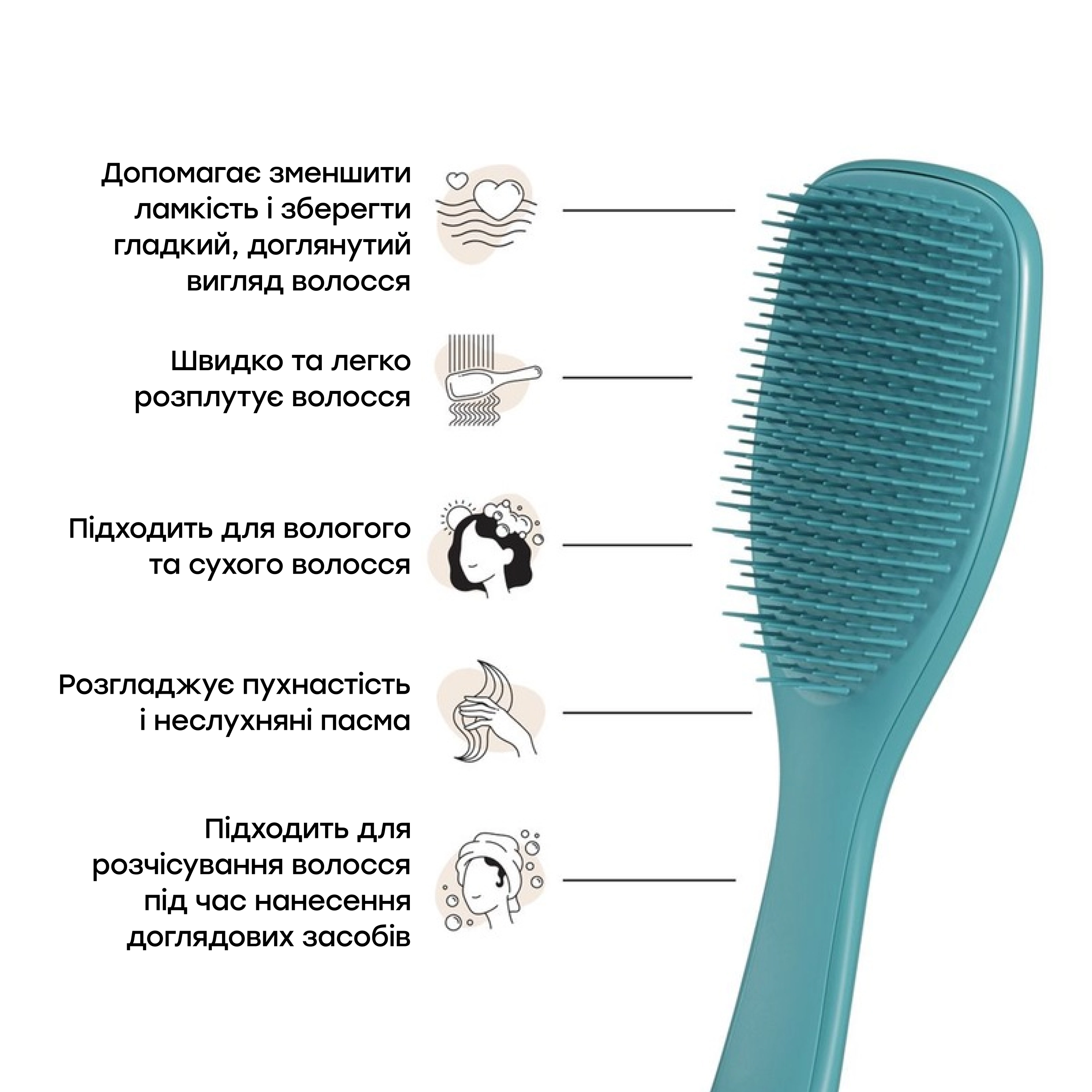 Щітка для волосся The Ultimate Detangler TANGLE TEEZER Відтінок Transformative Teal — фото 5
