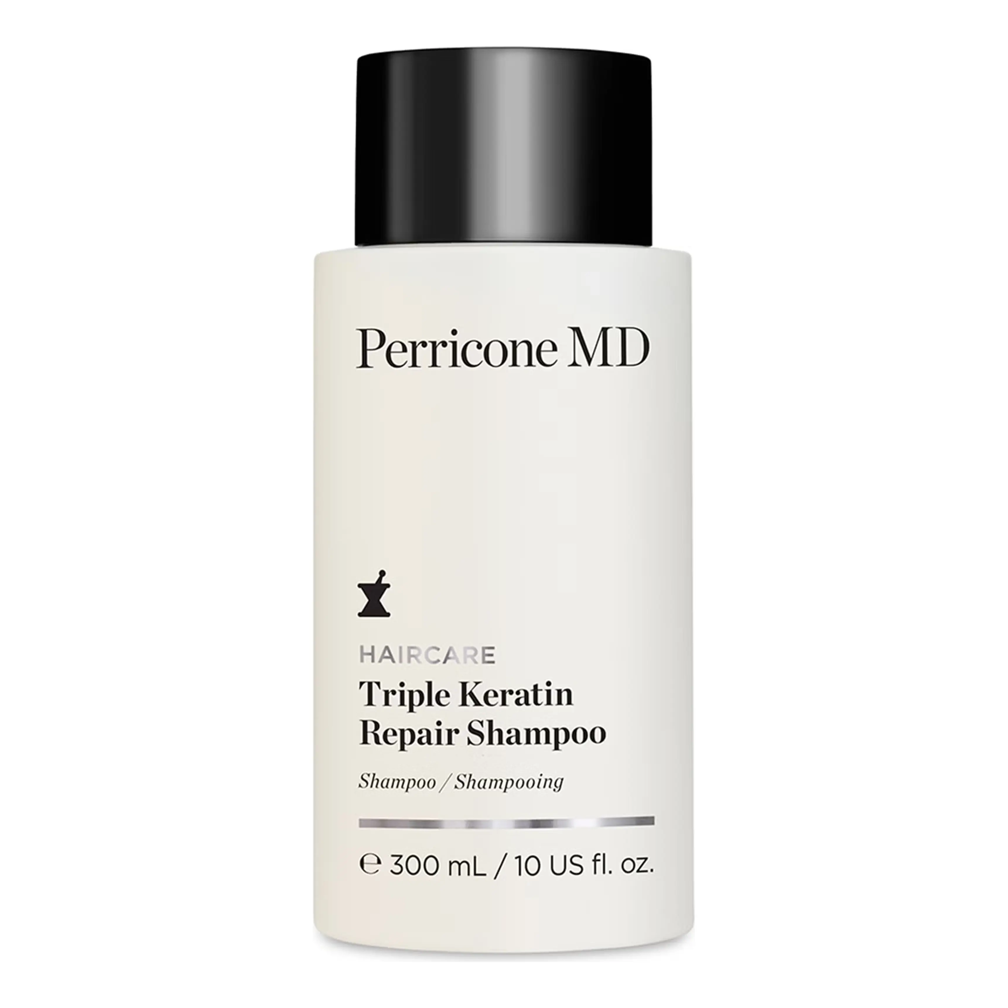 Зміцнювальний та відновлювальний шампунь для волосся Haircare Triple Keratin Repair Shampoo PERRICONE MD Обʼєм 300 мл