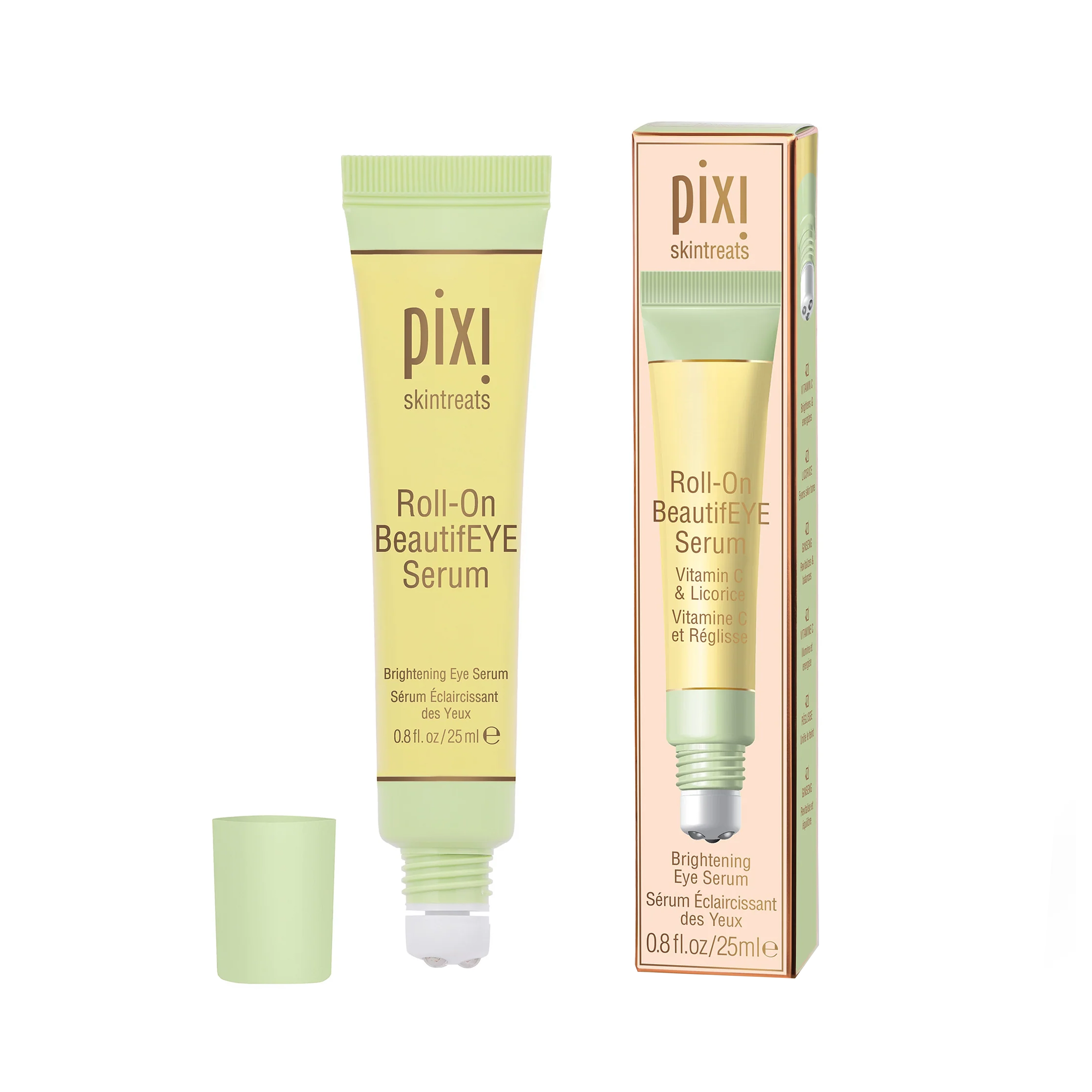 Освітлювальна роликова сироватка для шкіри навколо очей BeautifEYE Roll On Eye Serum PIXI Обʼєм 25 мл — фото 8