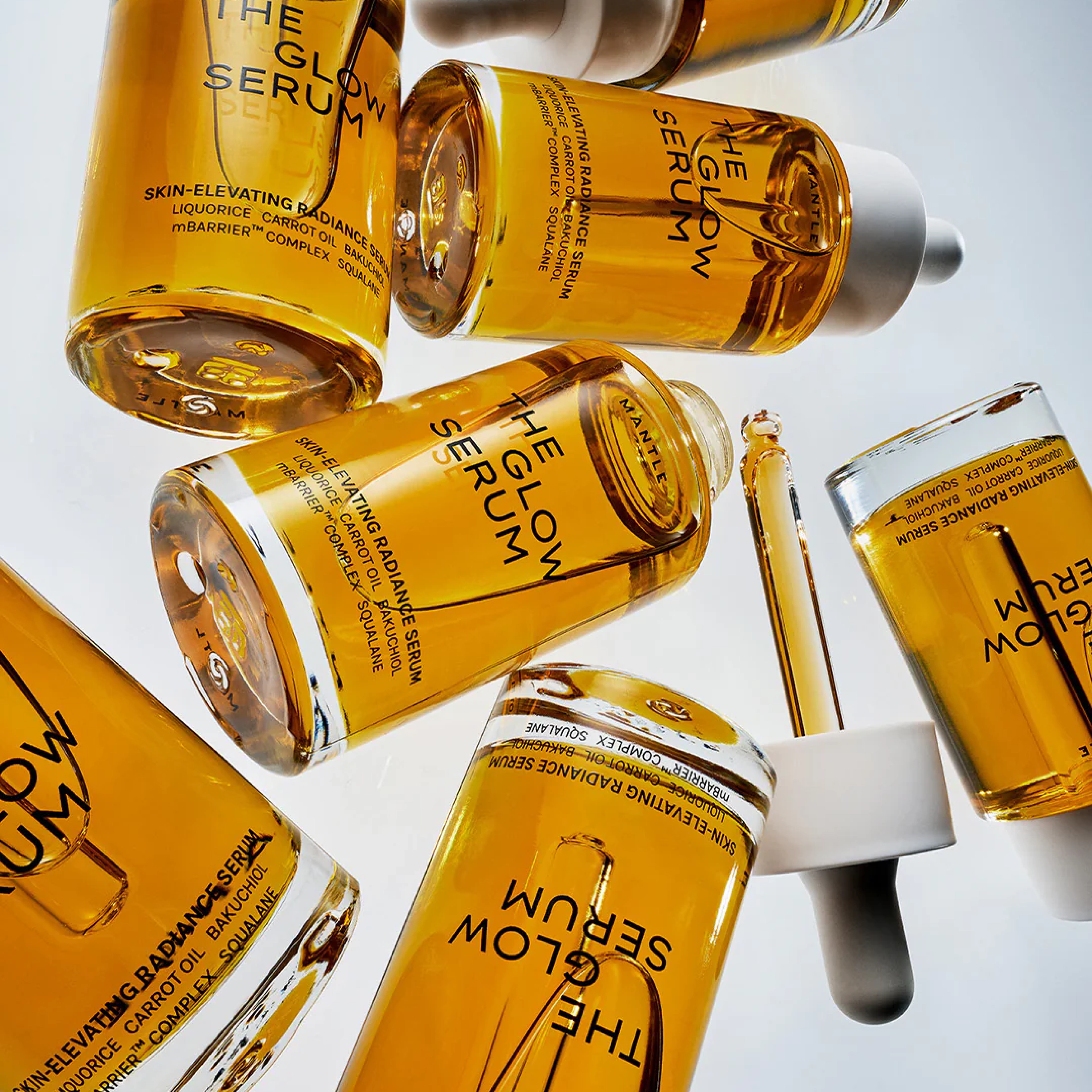 Сироватка для сяйва та пружності шкіри The Glow Serum – Skin-Elevating Radiance Serum MANTLE Обʼєм 30 мл — фото 6
