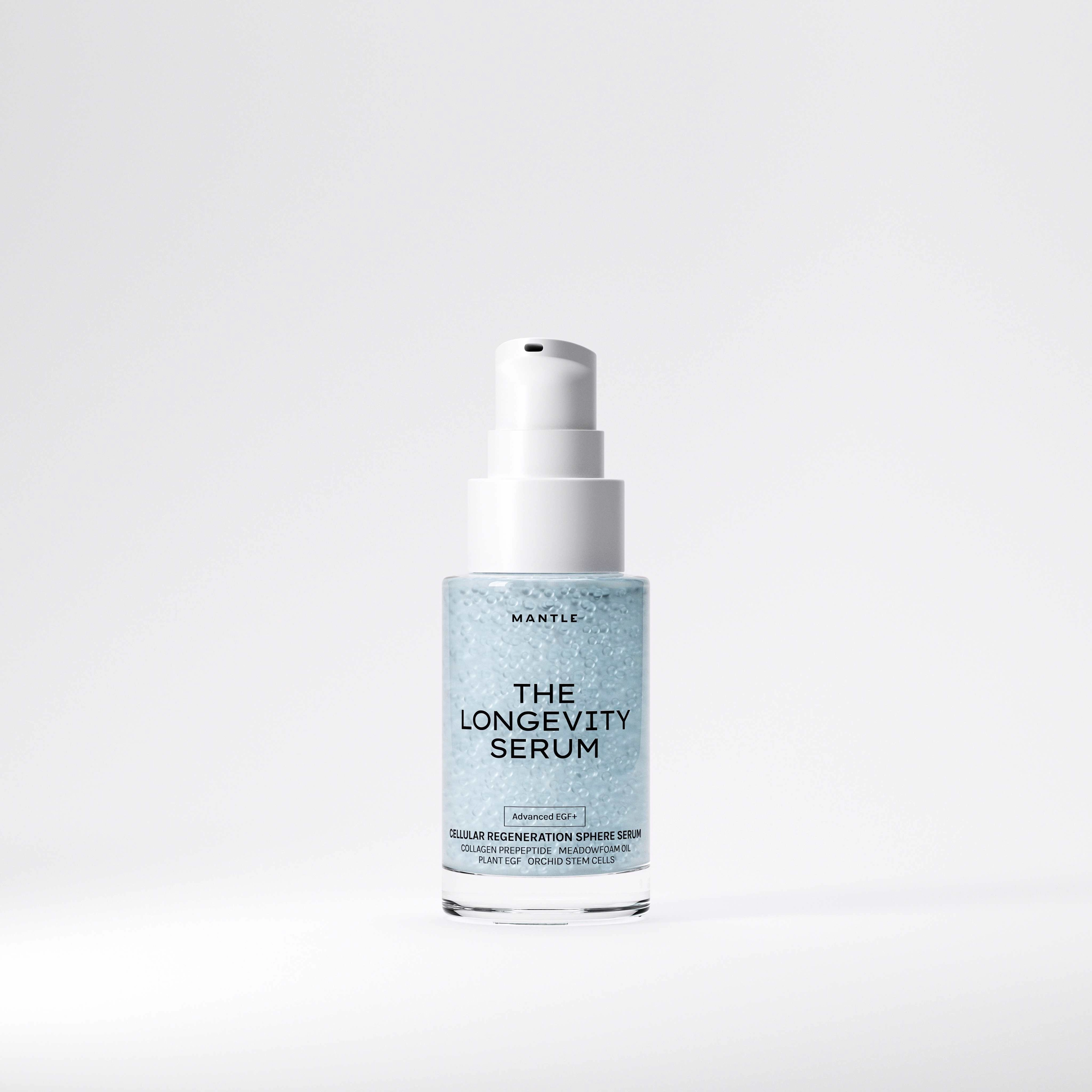 Сироватка для клітинного оновлення та пружності шкіри The Longevity Serum – Cellular Regeneration Sphere Serum MANTLE Обʼєм 30 мл — фото 3