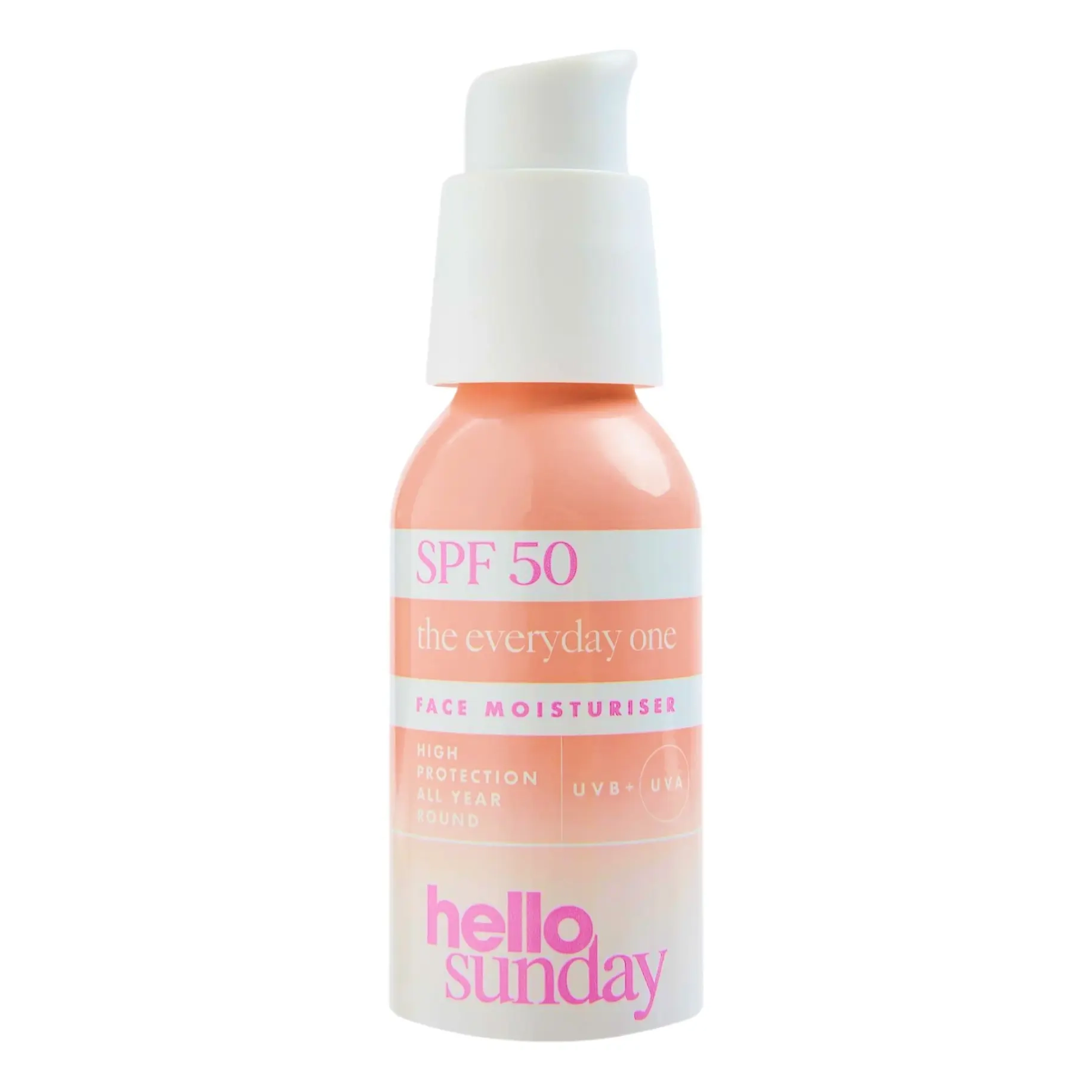 Зволожувальний крем для обличчя SPF 50 з гіалуроновою кислотою The Everyday One Face Moisturiser SPF 50 with Hyaluronic Acid HELLO SUNDAY Обʼєм 50 мл