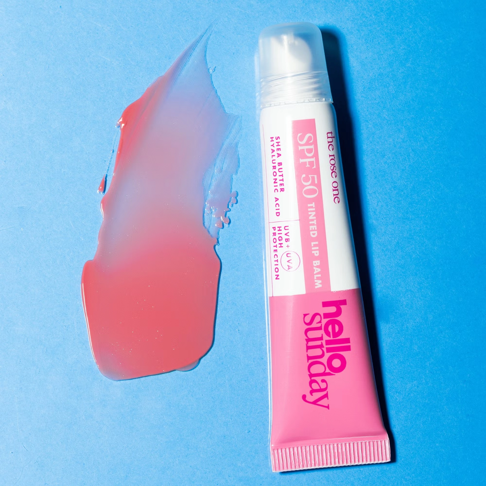 Зволожувальний відтінковий бальзам для губ SPF 50 з маслом ши Tinted Lip Balm SPF 50 HELLO SUNDAY Відтінок The Rose One — фото 5