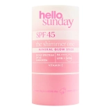 Минеральный солнцезащитный стик с эффектом сияния SPF 45 The Shimmer One SPF 45 Mineral Glow Stick with Hyaluronic Acid HELLO SUNDAY Вес 20 г