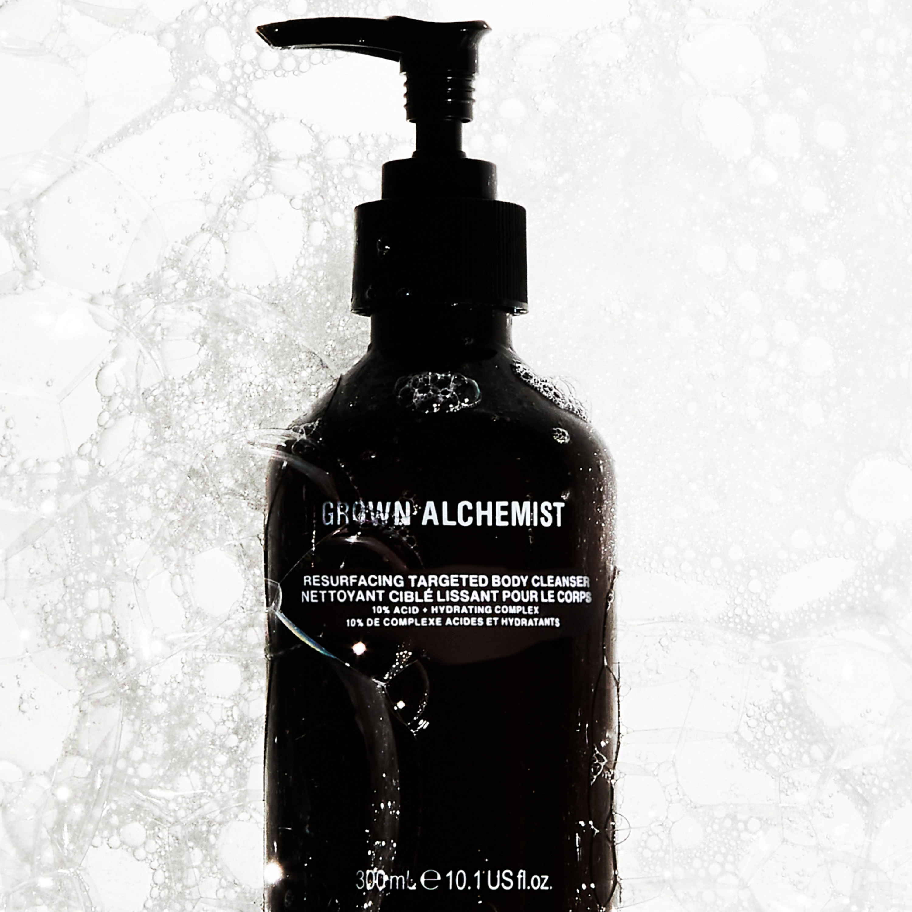 Отшелушивающий гель для душа с AHA- и BHA-кислотами Resurfacing Targeted Body Cleanser GROWN ALCHEMIST Объем 300 мл — фото 5