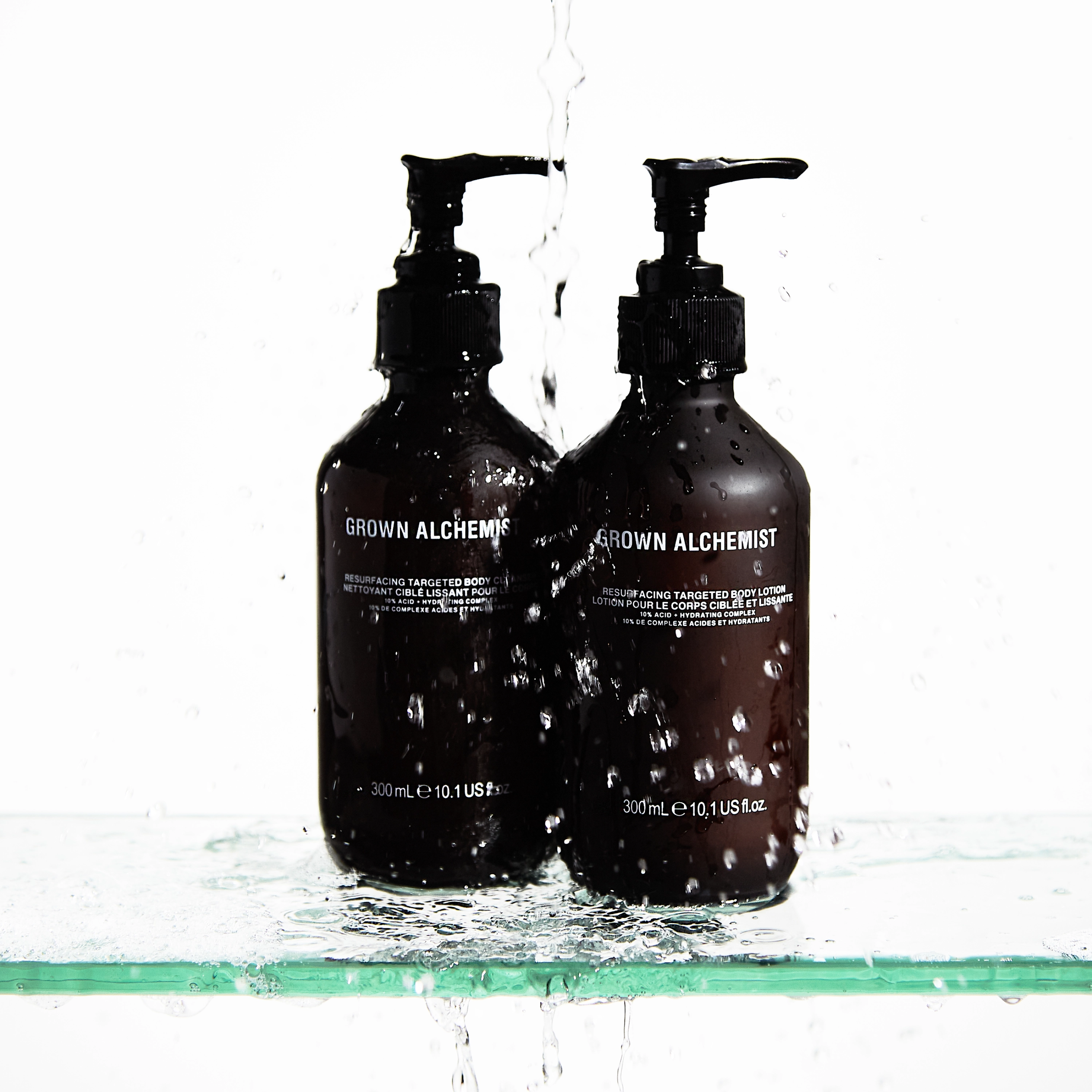 Отшелушивающий гель для душа с AHA- и BHA-кислотами Resurfacing Targeted Body Cleanser GROWN ALCHEMIST Объем 300 мл — фото 8