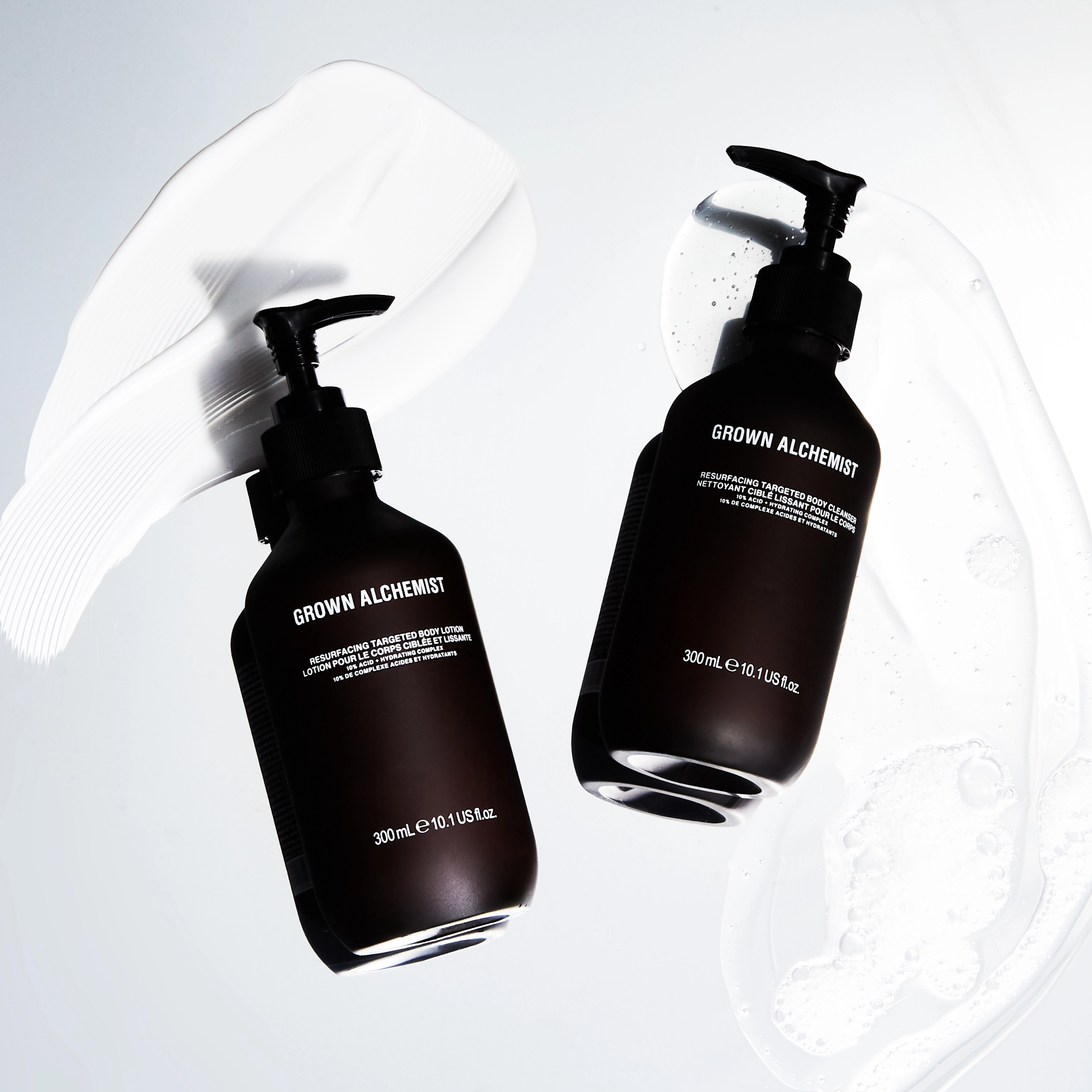 Отшелушивающий гель для душа с AHA- и BHA-кислотами Resurfacing Targeted Body Cleanser GROWN ALCHEMIST Объем 300 мл — фото 9