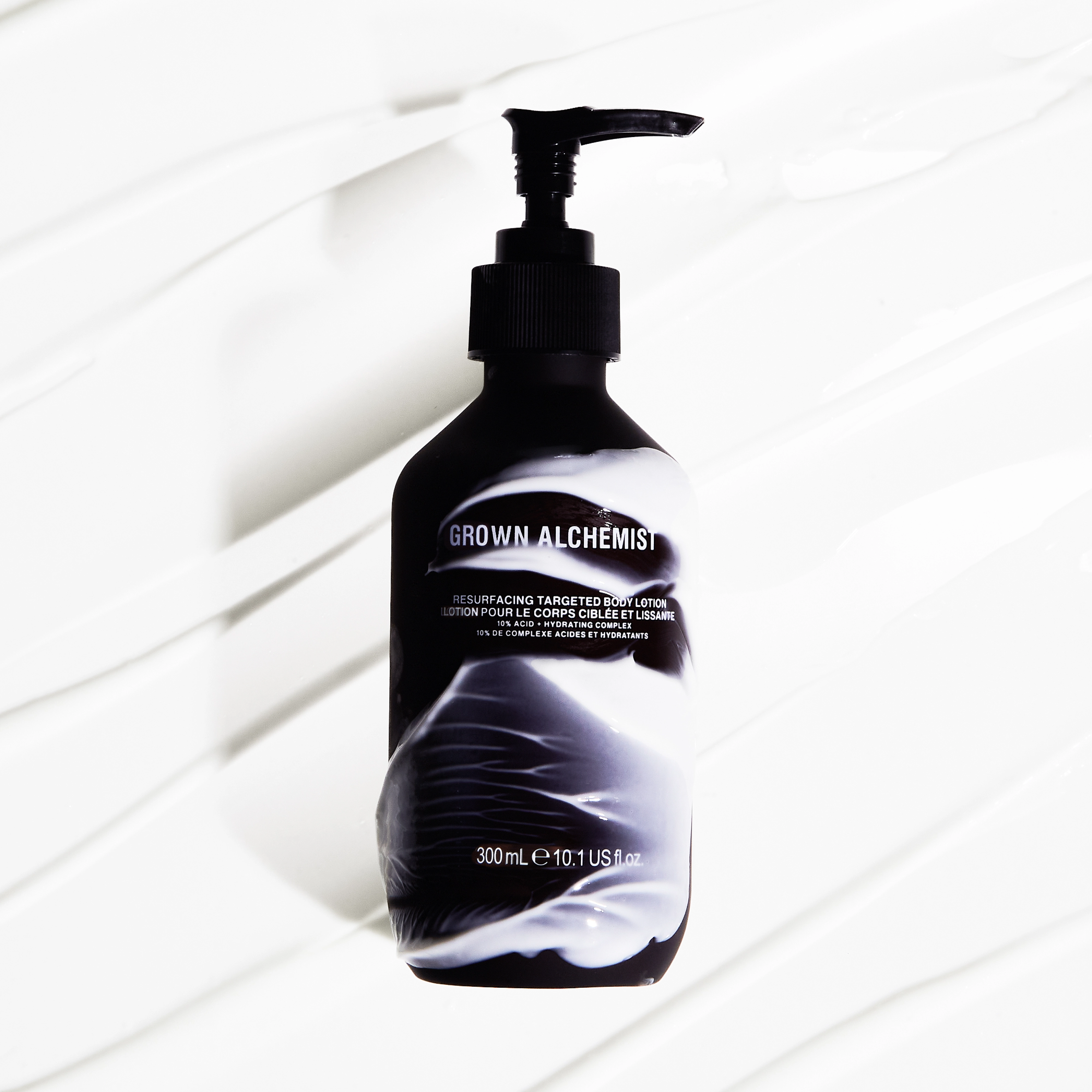 Відлущувальний лосьйон для тіла з AHA- та BHA-кислотами Resurfacing Targeted Body Lotion GROWN ALCHEMIST Обʼєм 300 мл — фото 4