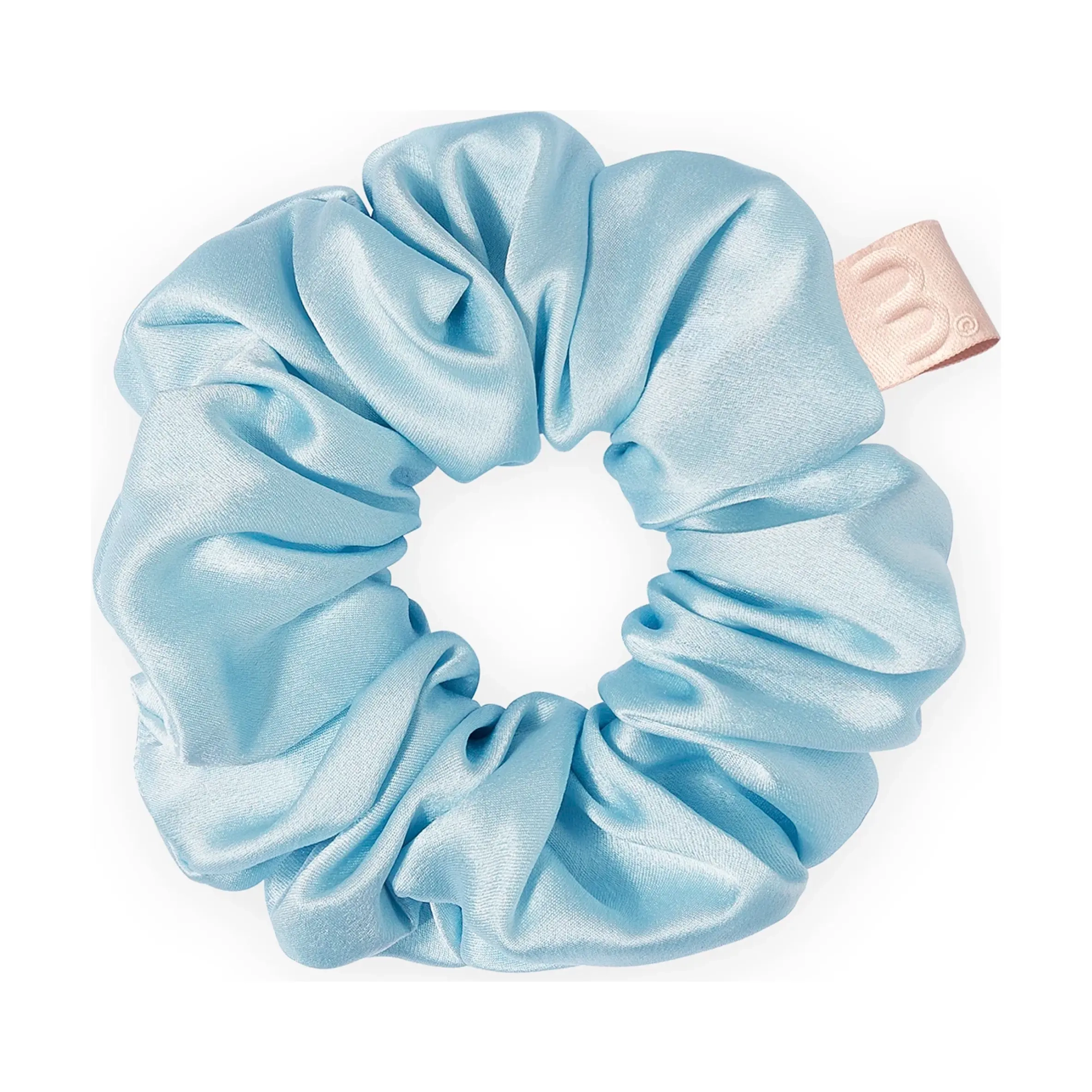 Об'ємна шовкова резинка Silk Large Scrunchie MON MOU Відтінок Baby Blue