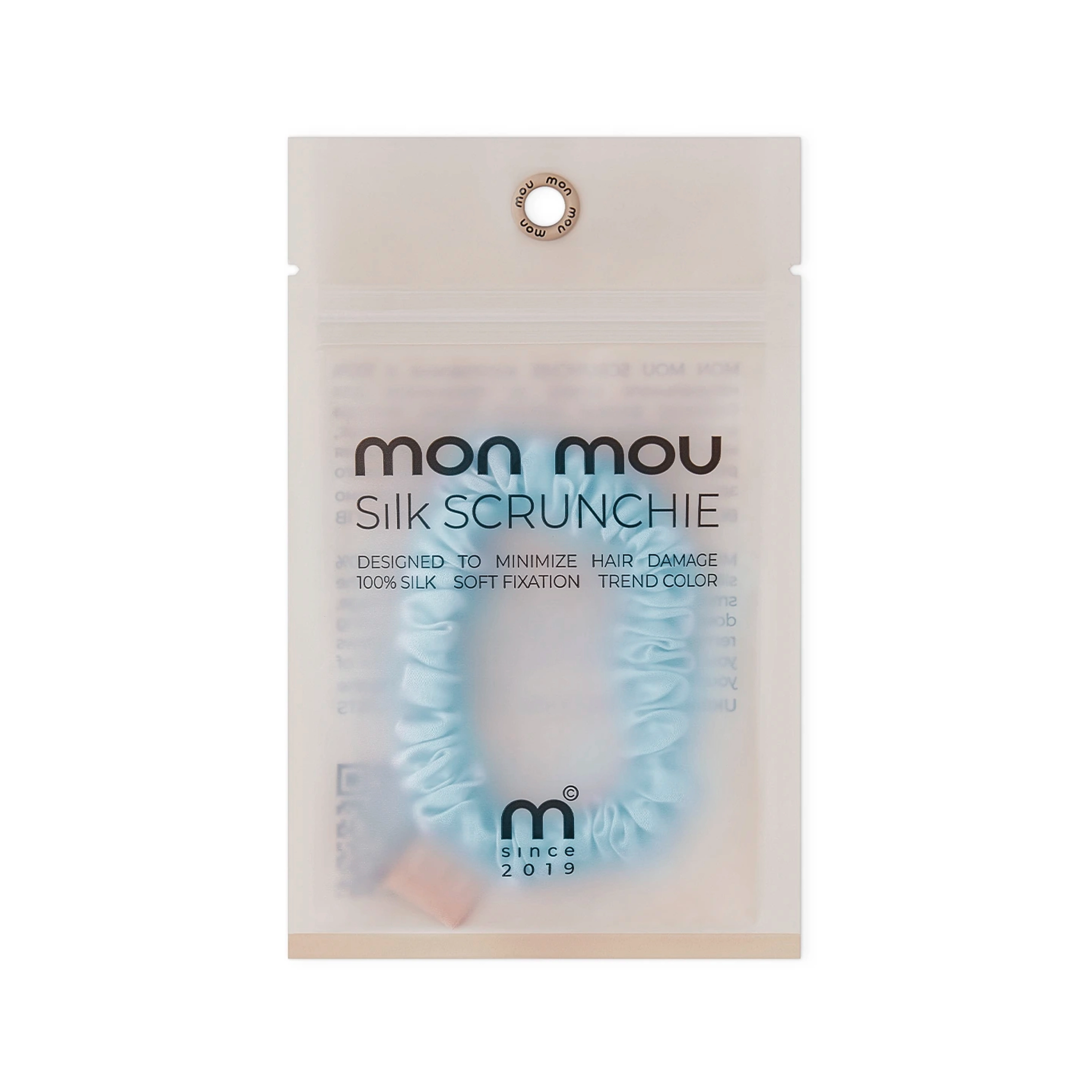 Тонкая шелковая резинка Silk Slim Scrunchie MON MOU — фото 2