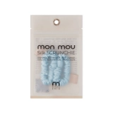 Набір із 2 тонких шовкових міні-резинок Silk Mini Slim Scrunchie MON MOU Відтінок Baby Blue — фото 2
