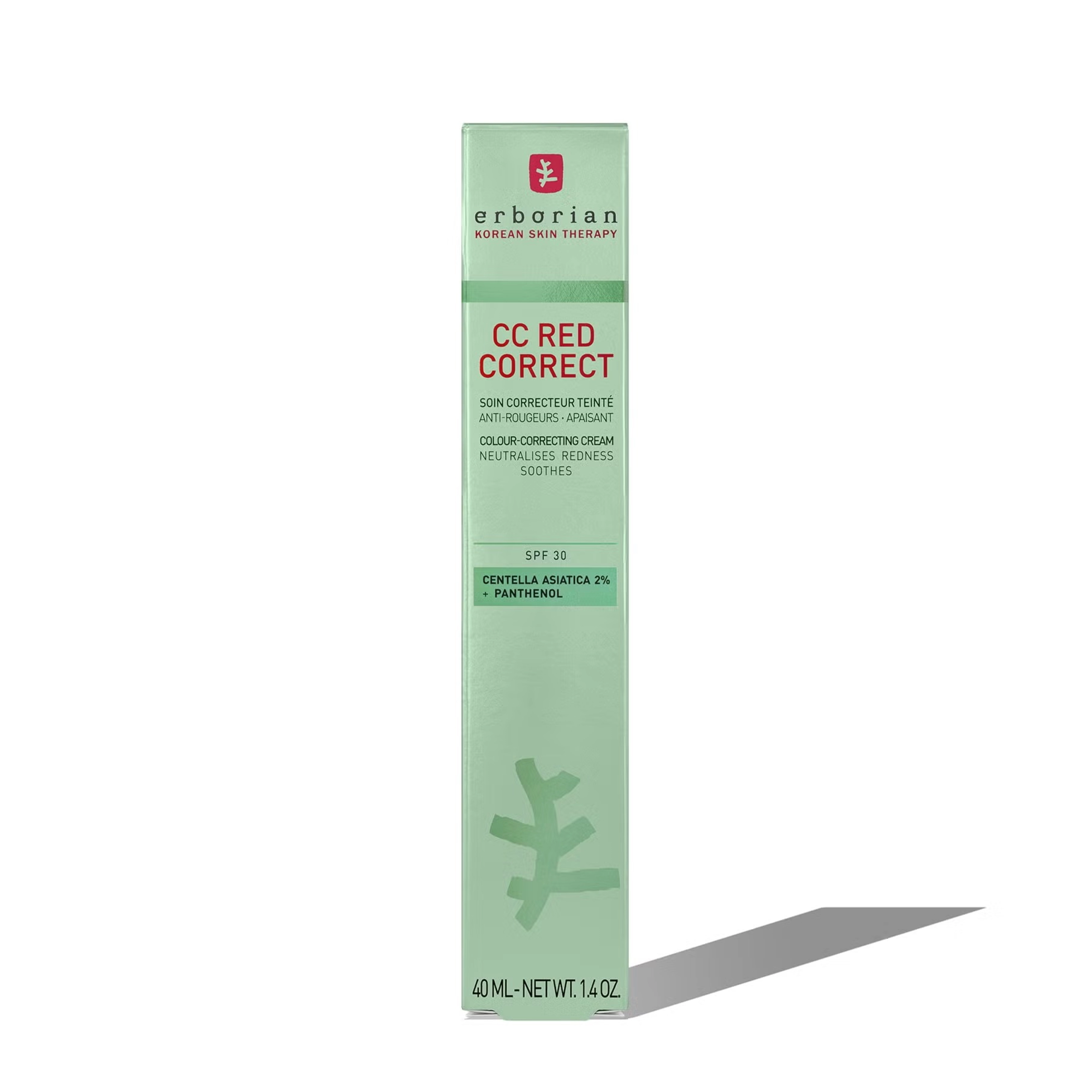 Коригуючий CC-крем для обличчя CС Red Correct SPF 30 ERBORIAN Обʼєм 40 мл — фото 8