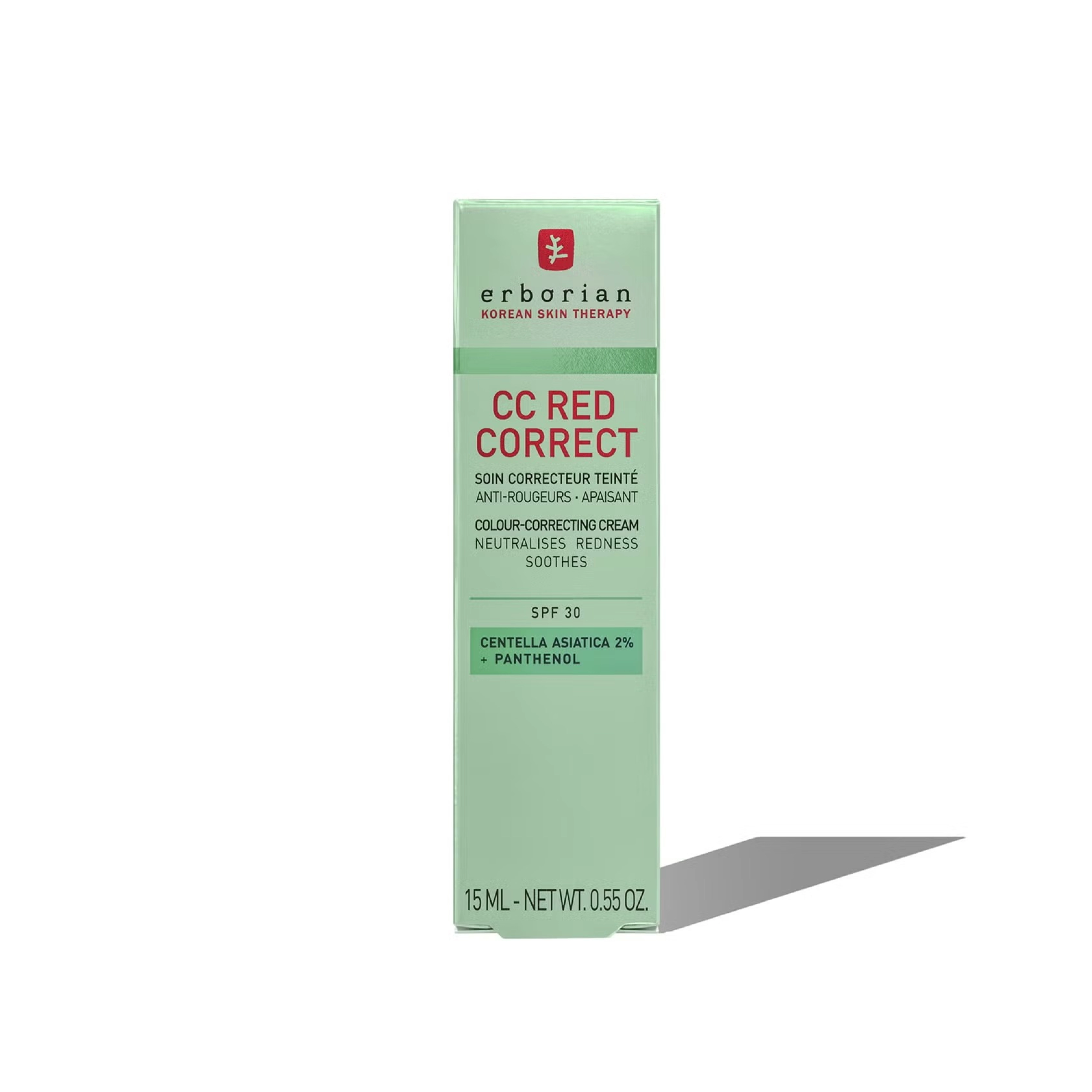 Коригуючий CC-крем для обличчя CС Red Correct SPF 30 ERBORIAN Обʼєм 15 мл — фото 5