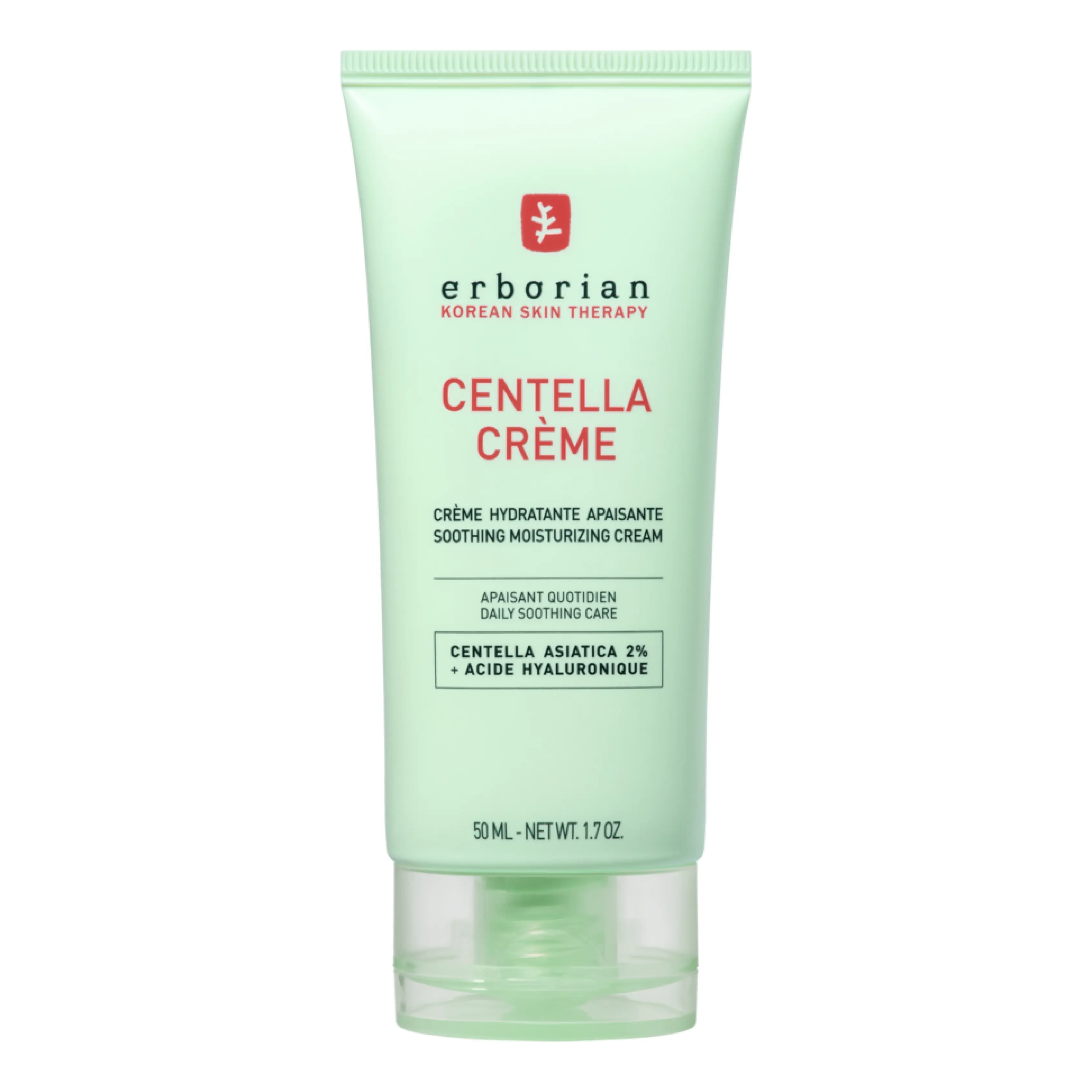 Заспокійливий крем для обличчя з центеллою Centella Cream ERBORIAN Обʼєм 50 мл