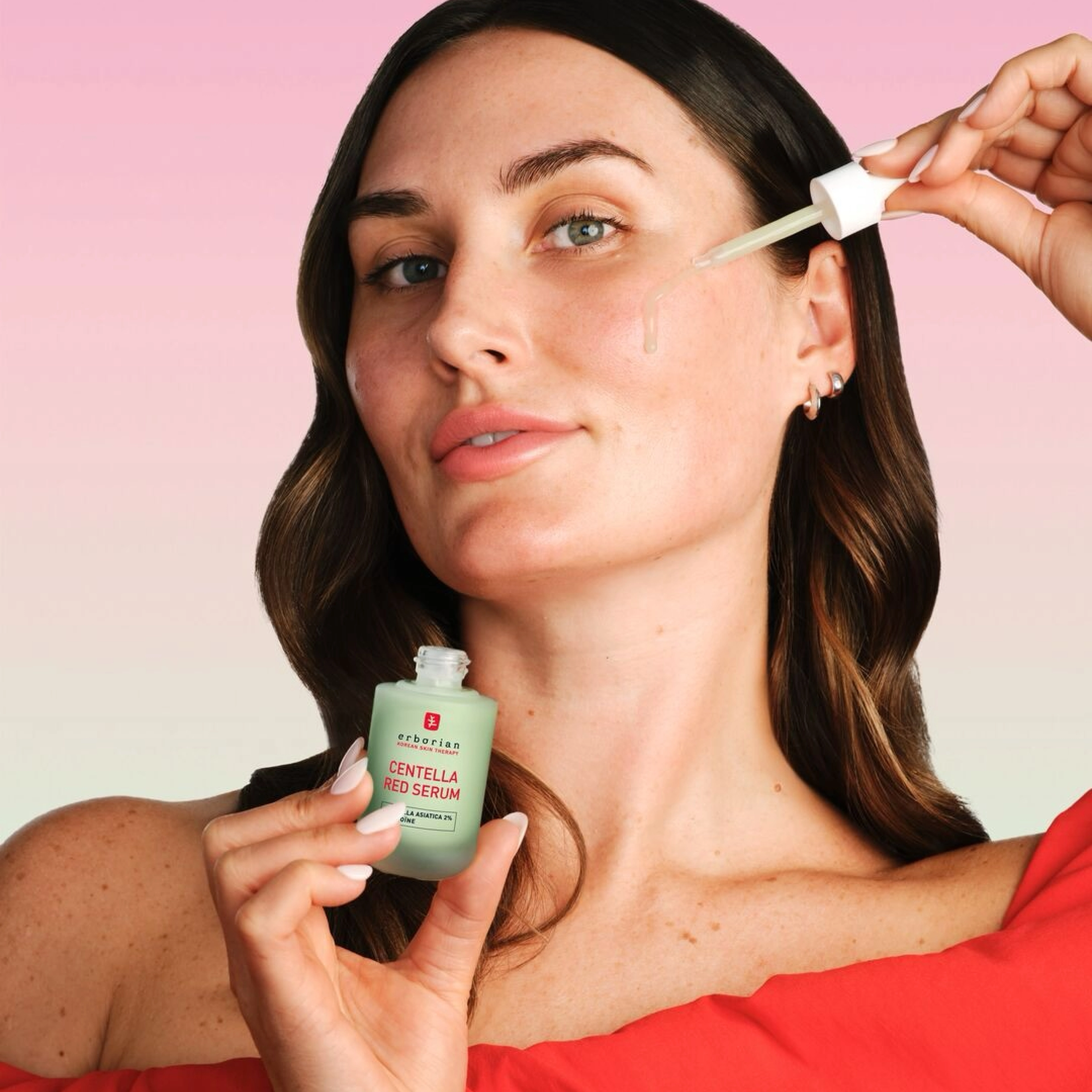 Успокаивающая сыворотка против покраснений Centella Red Serum ERBORIAN Объем 10 мл — фото 3