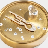 Шпилька для волос № 1 Hairpin Steel with Swarovski Crystals Yellow Gold Finish FIONA FRANCHIMON — фото 3