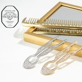 Шпилька для волос № 1 Hairpin Steel with Swarovski Crystals White Gold Finish FIONA FRANCHIMON — фото 5
