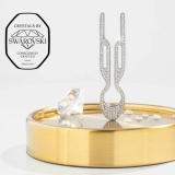 Шпилька для волос № 1 Hairpin Steel with Swarovski Crystals White Gold Finish FIONA FRANCHIMON — фото 2