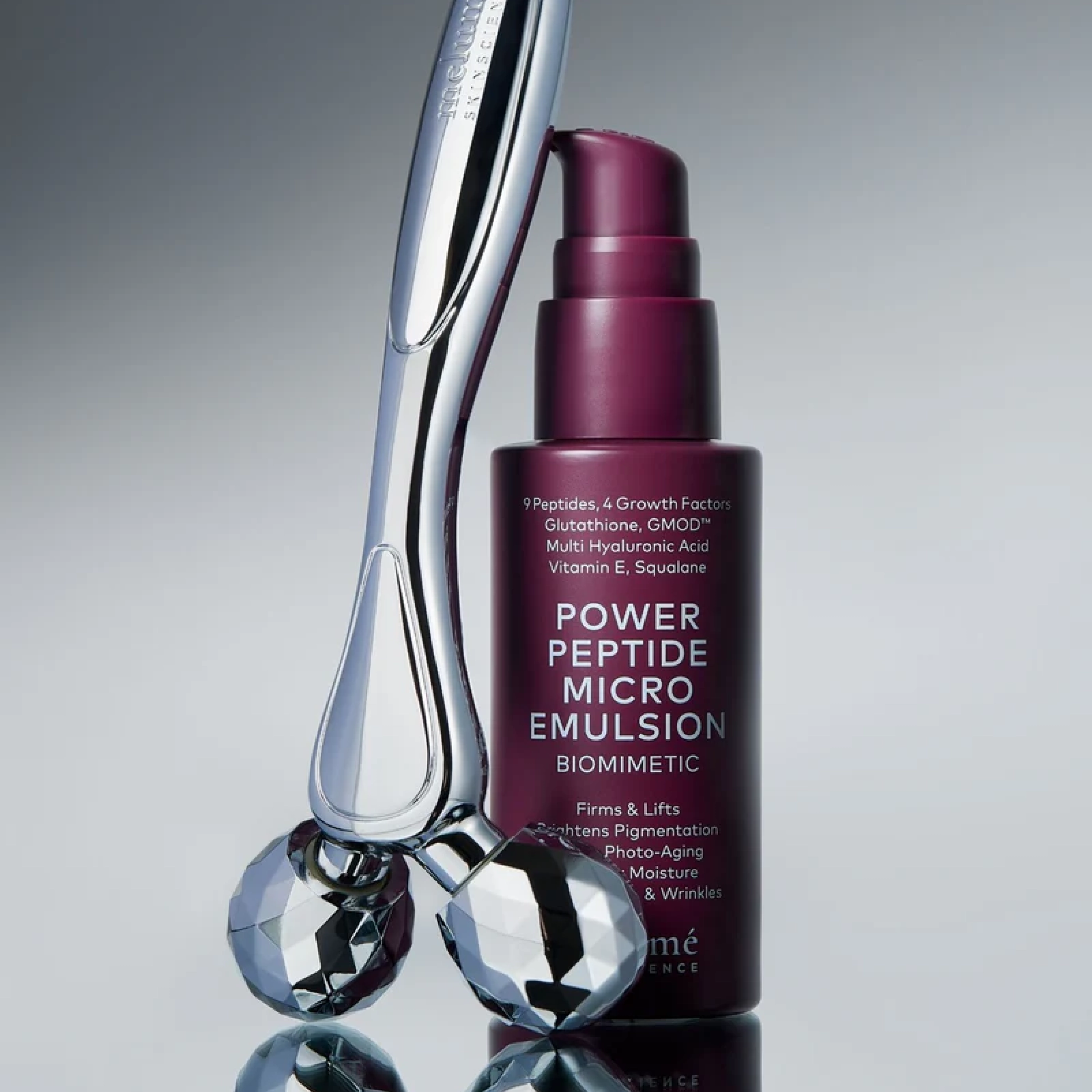 Пептидна мікроемульсія для омолодження шкіри Power Peptide Micro Emulsion MELUMÉ SKINSCIENCE Обʼєм 30 мл — фото 4