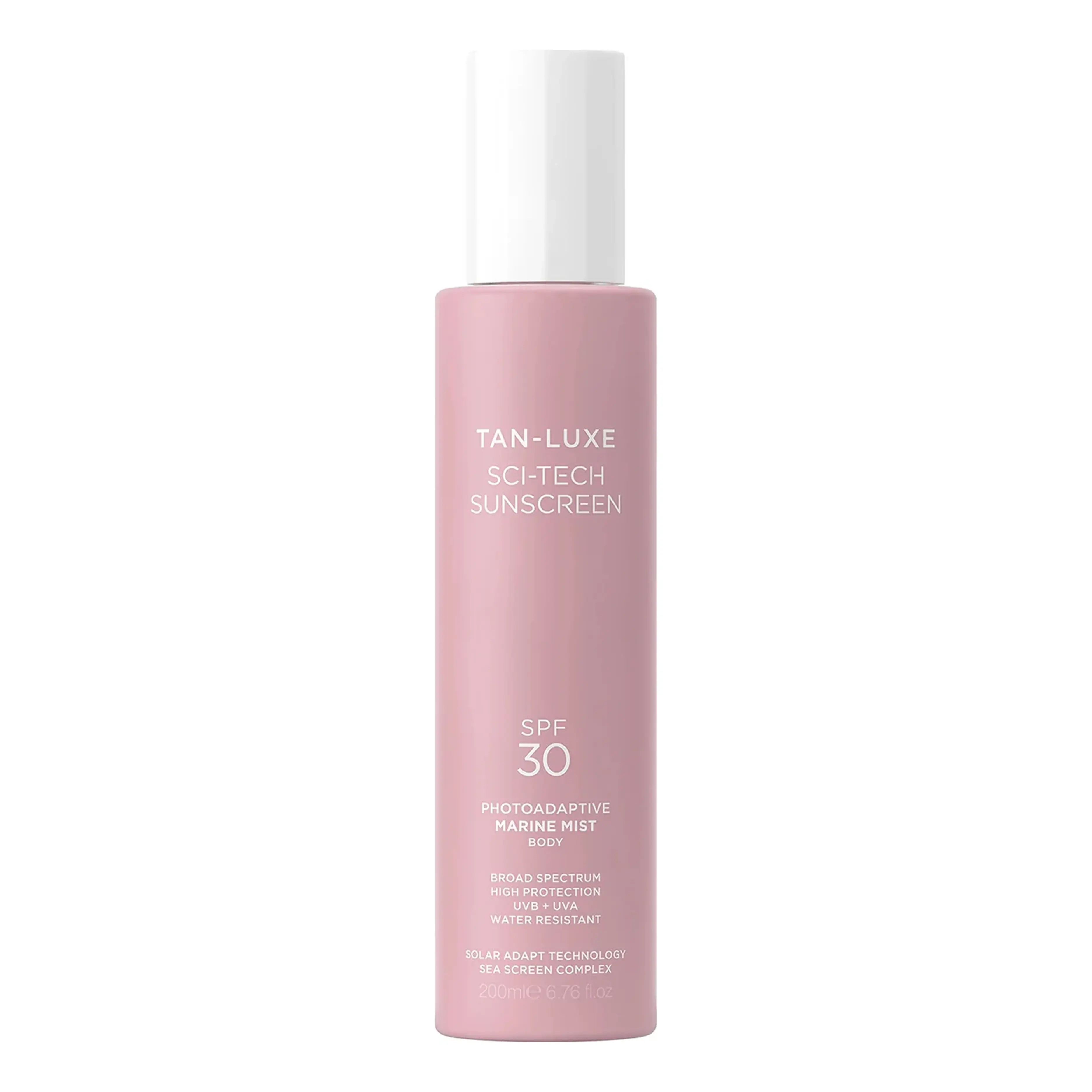 Фотоадаптивний сонцезахисний міст SPF 30 для тіла Sci-Tech Sunscreen Photoadaptive Marine Mist SPF 30 TAN-LUXE Обʼєм 200 мл