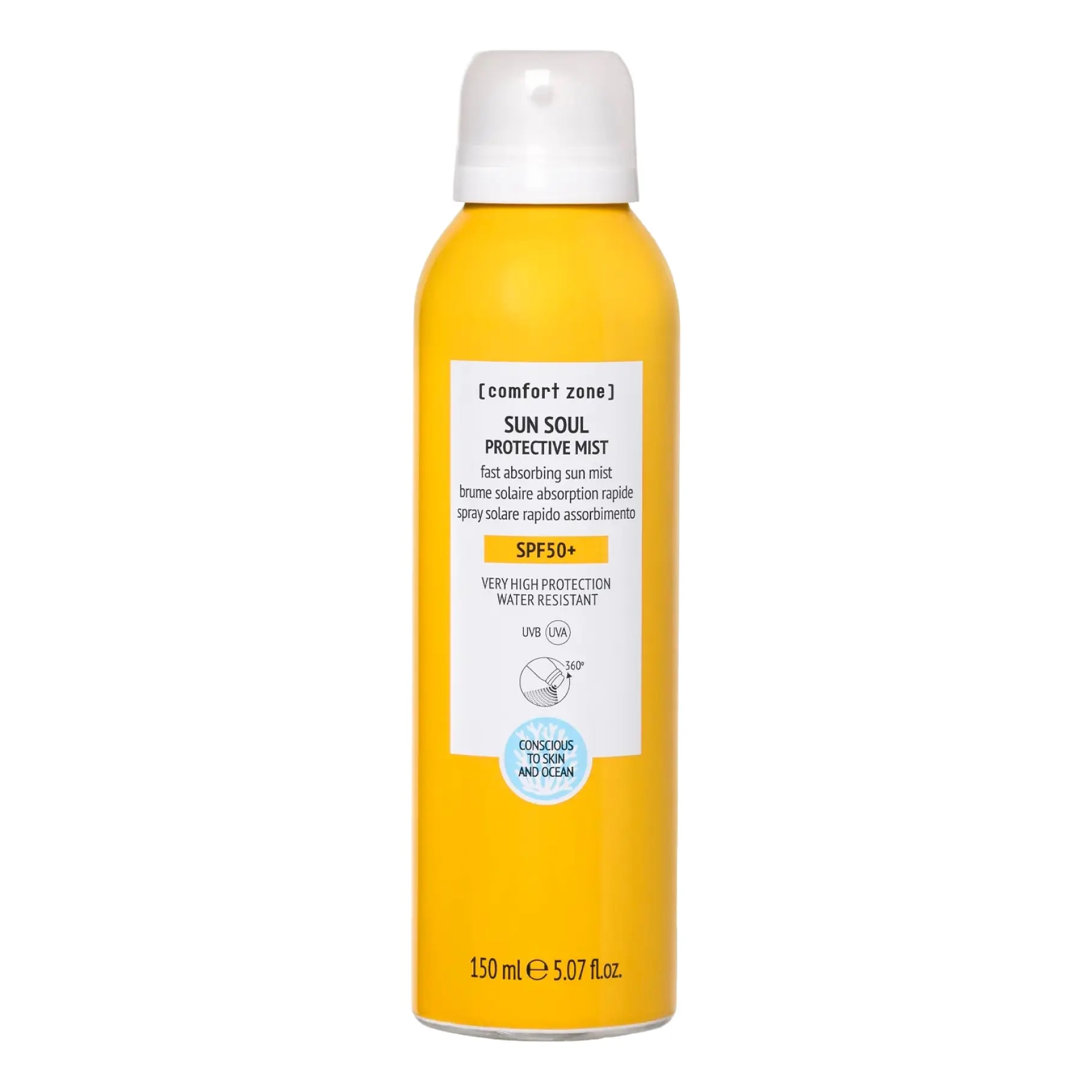 Сонцезахисний спрей для тіла SPF 50+ Sun Soul Protective Mist SPF 50+ COMFORT ZONE Обʼєм 150 мл