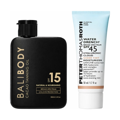 Набор для загара, защиты и выравнивания тона кожи Bronze Glow Set bali-body