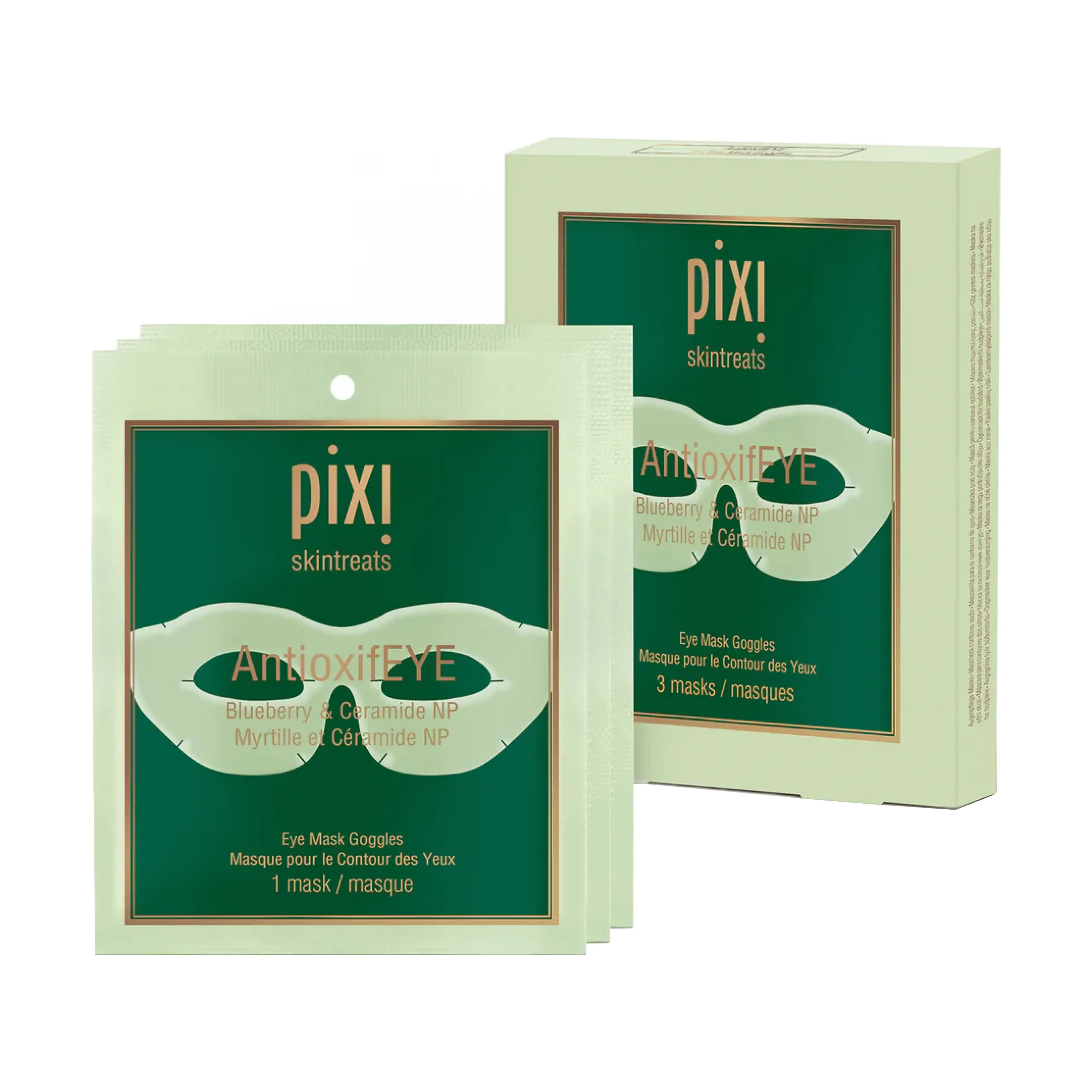 Набір із трьох гідрогелевих масок для шкіри навколо очей AntioxifEYE Eye Mask Goggles 3 pcs PIXI