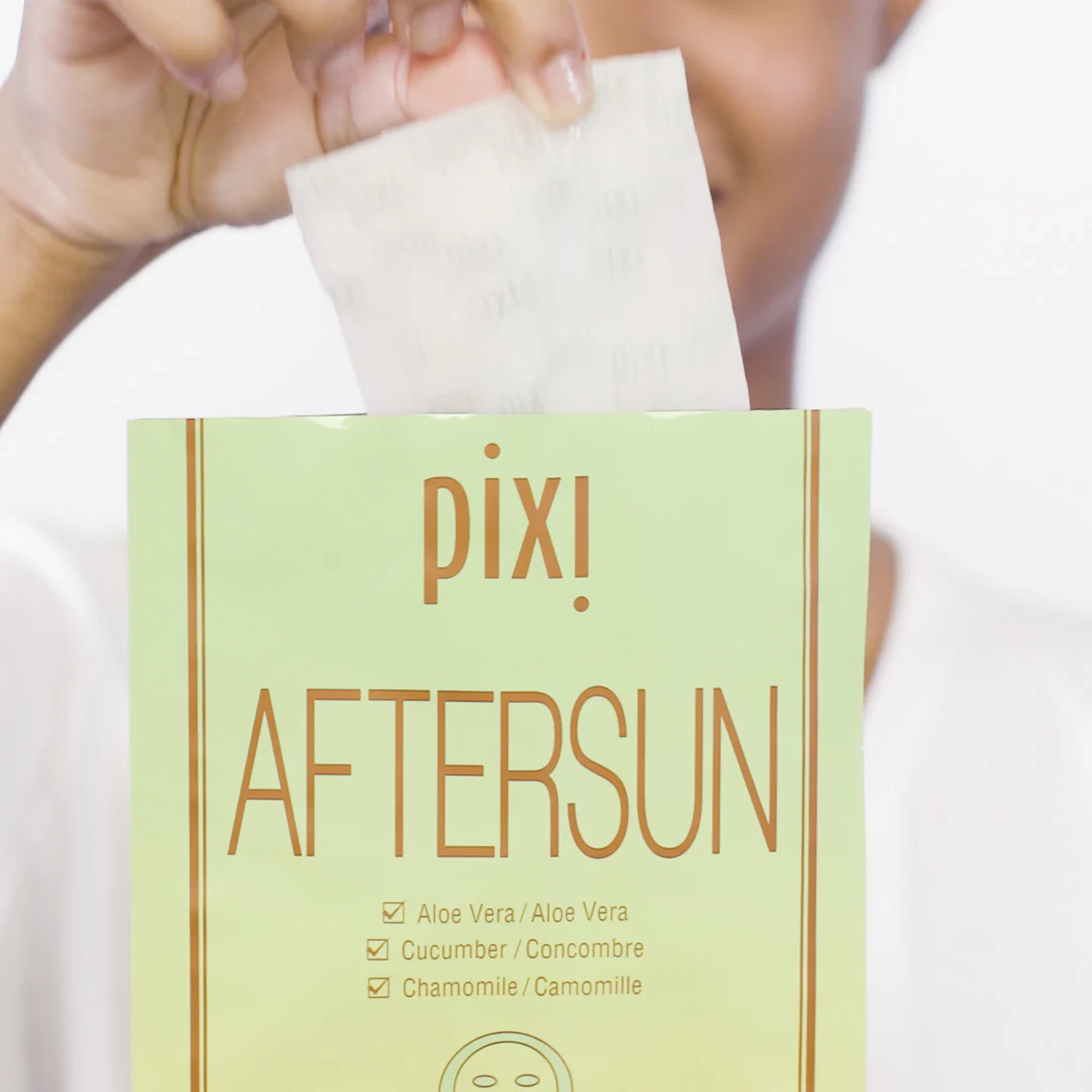 Набір із трьох заспокійливих масок для обличчя після засмаги AfterSun Sheet Mask 3 pcs PIXI — фото 4