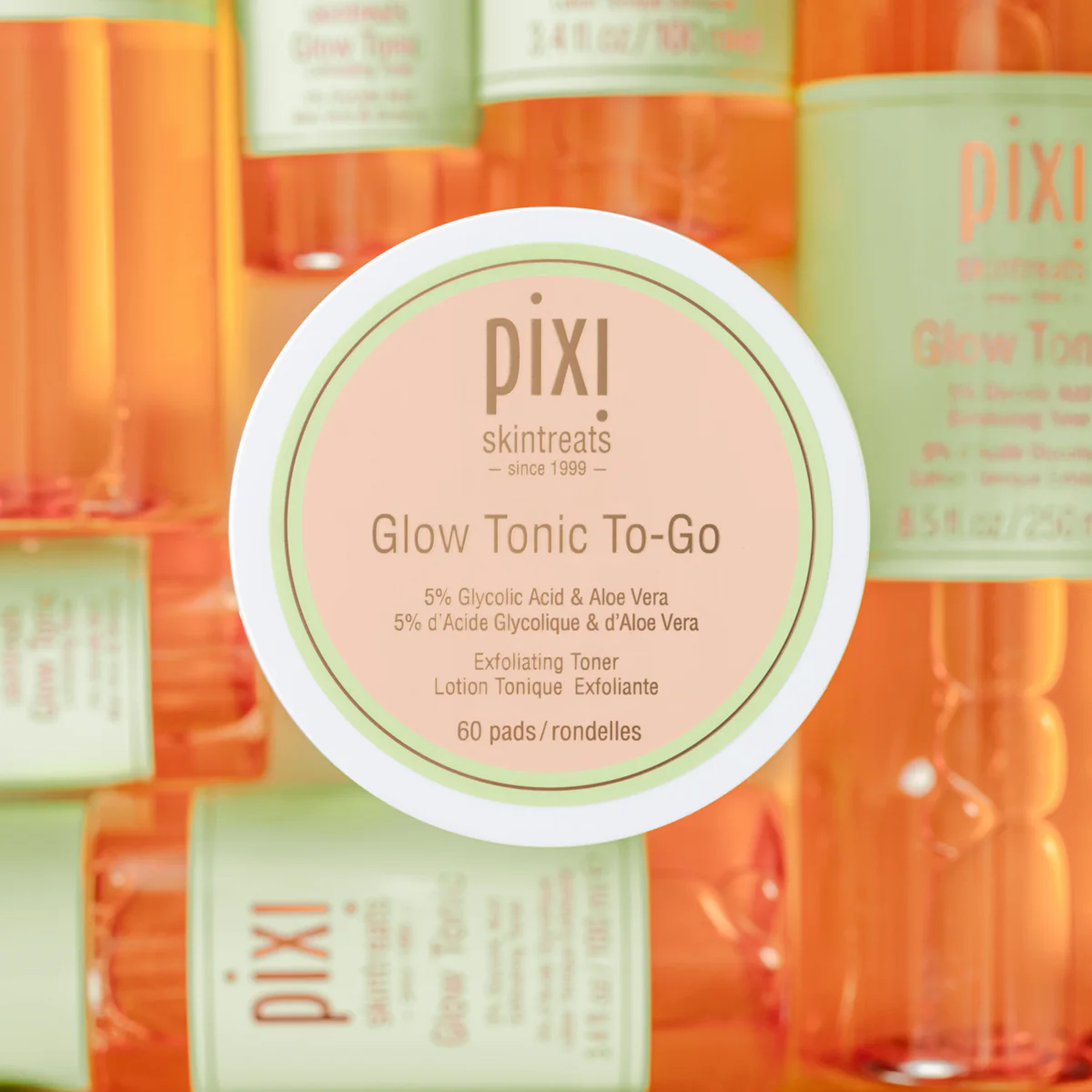Відлущувальні диски з гліколевою кислотою у travel форматі Glow Tonic To-Go PIXI — фото 7