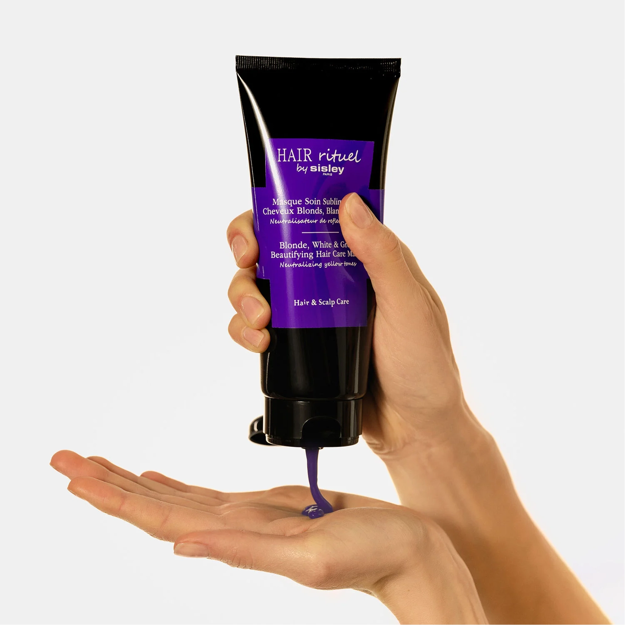 Відновлювальна маска для освітленого та сивого волосся Blonde, White & Grey Beautifying Hair Care Mask HAIR RITUEL BY SISLEY Обʼєм 200 мл — фото 3