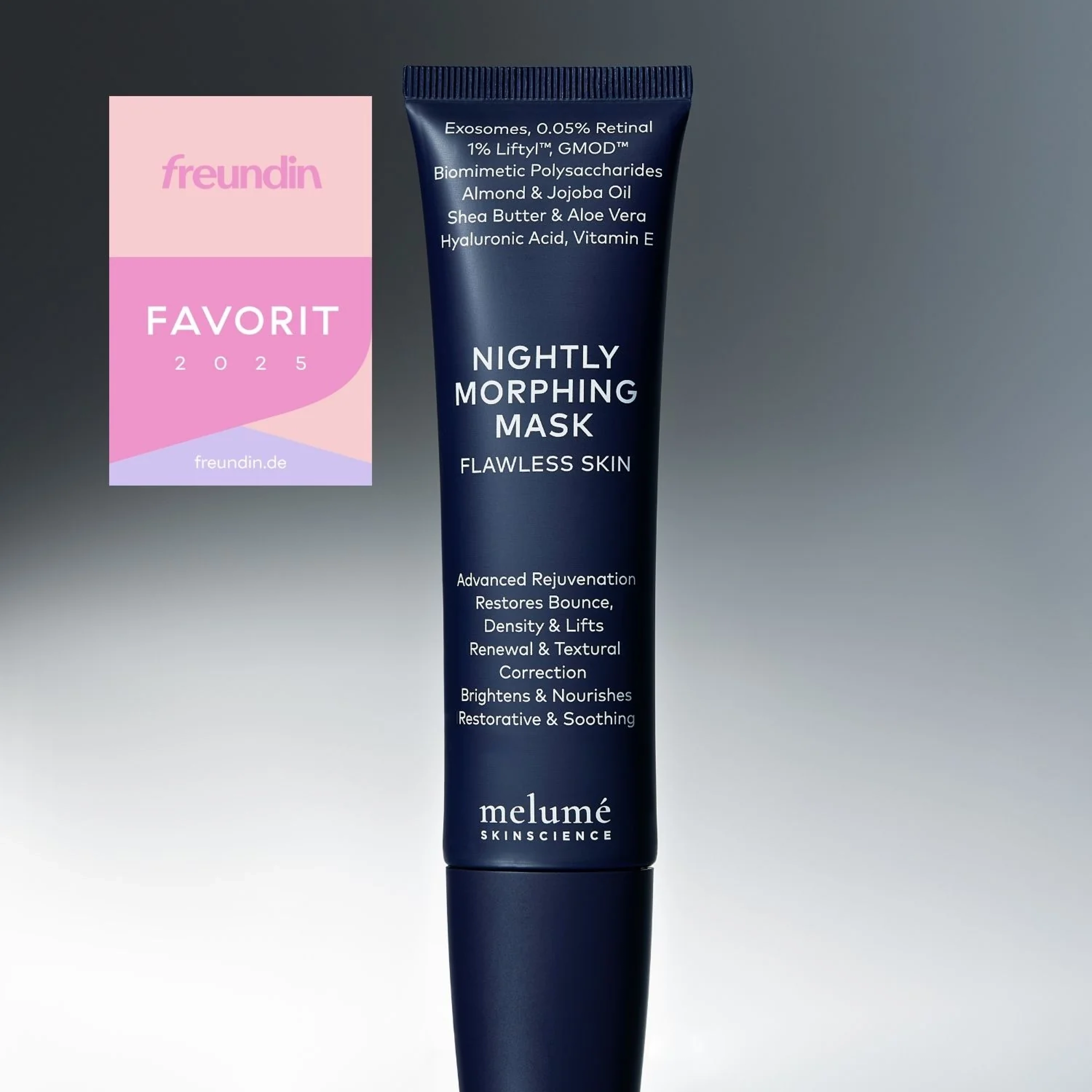 Ночная маска для интенсивного обновления кожи с ретиналем Nightly Morphing Mask MELUMÉ SKINSCIENCE Объем 60 мл — фото 7