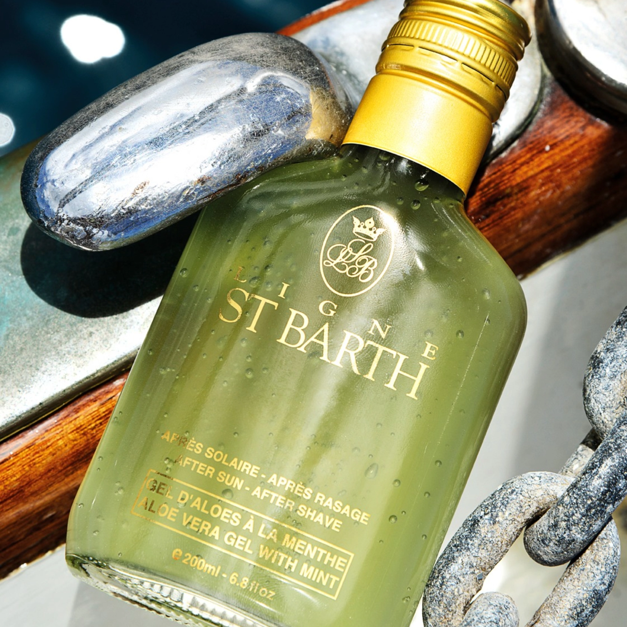 Заспокійливий гель з алое вера та м’ятою Aloe Vera Gel With Mint After Sun - After Shave LIGNE ST. BARTH Обʼєм 200 мл — фото 6