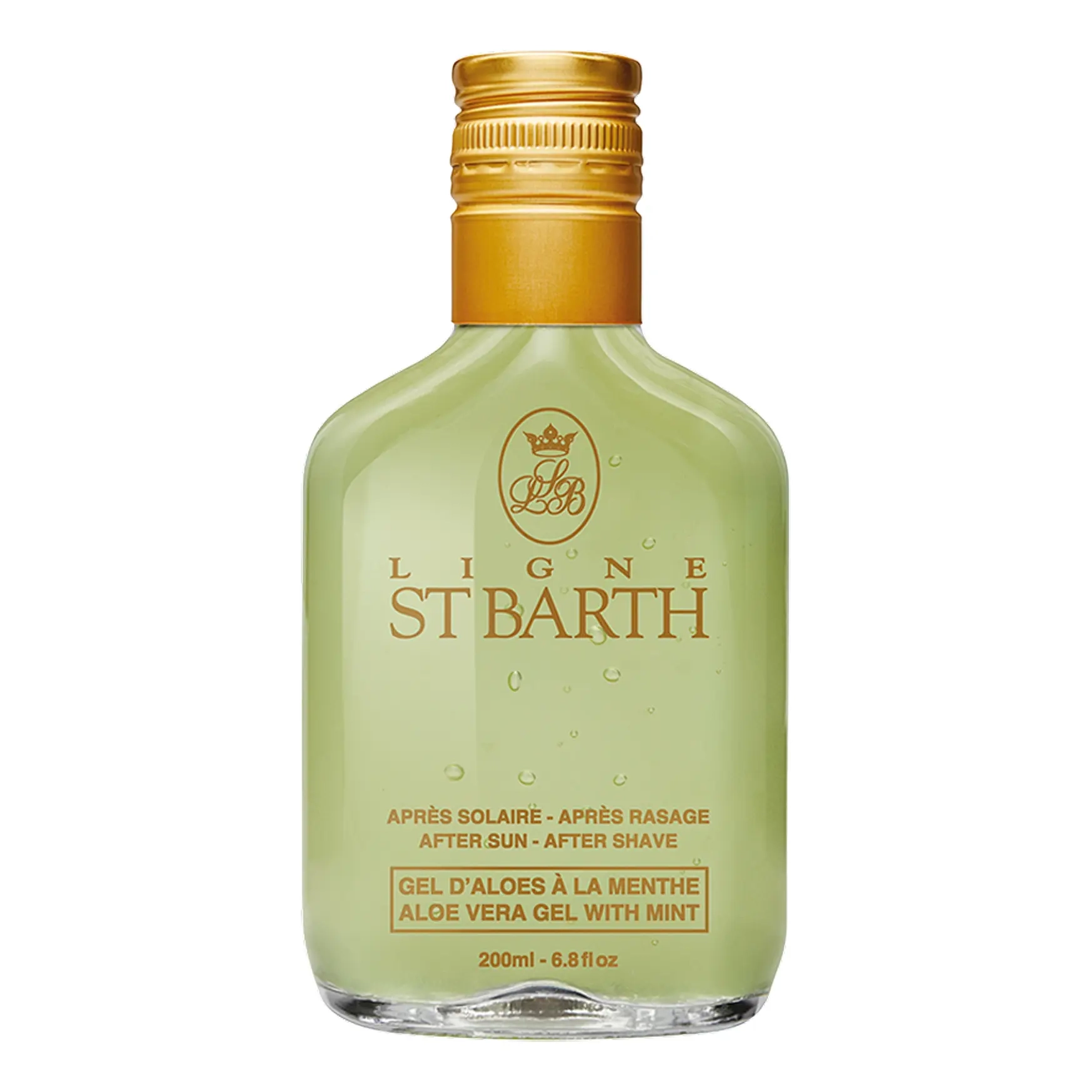 Заспокійливий гель з алое вера та м’ятою Aloe Vera Gel With Mint After Sun - After Shave LIGNE ST. BARTH Обʼєм 200 мл