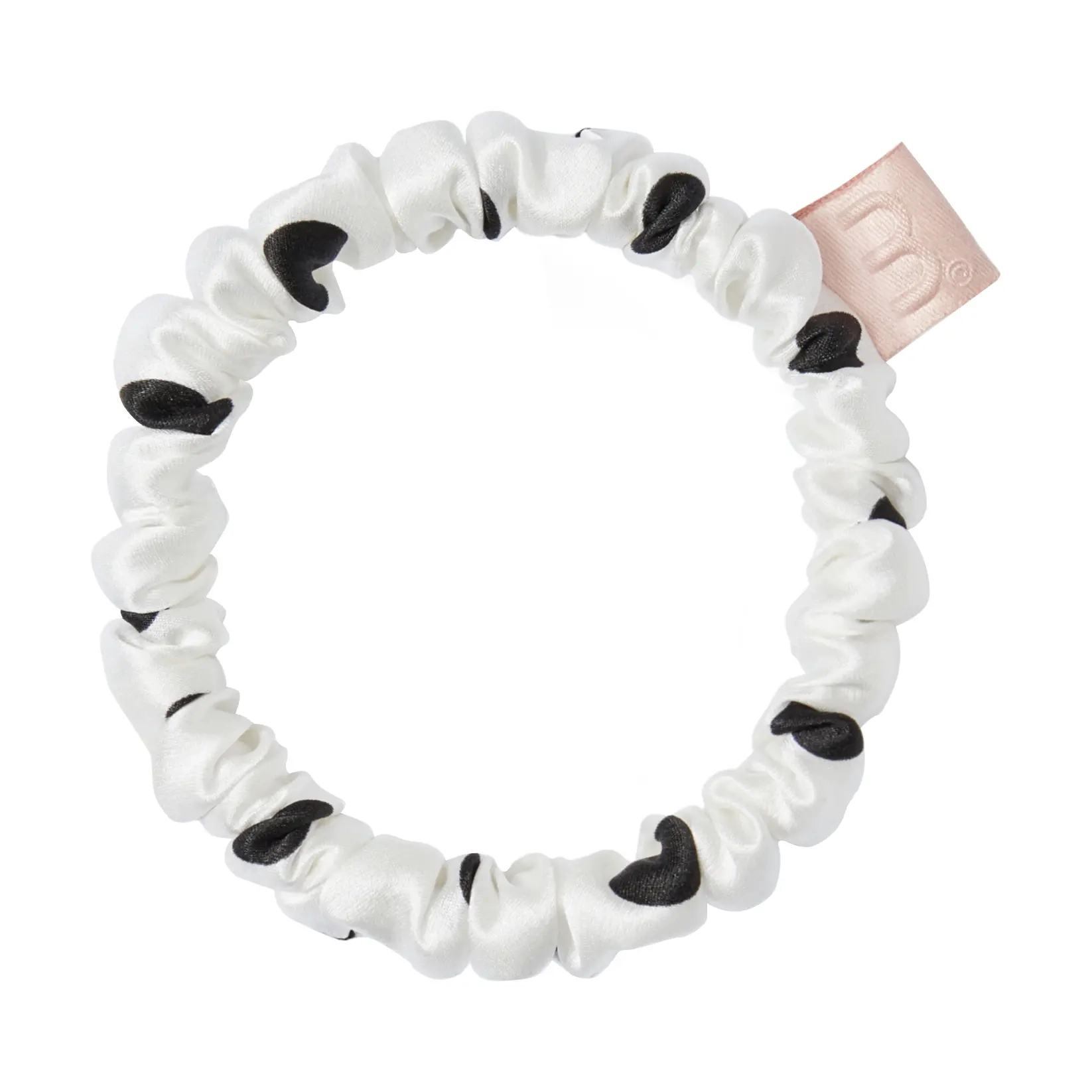 Тонка шовкова резинка Silk Slim Scrunchie Black MON MOU Відтінок Black Point