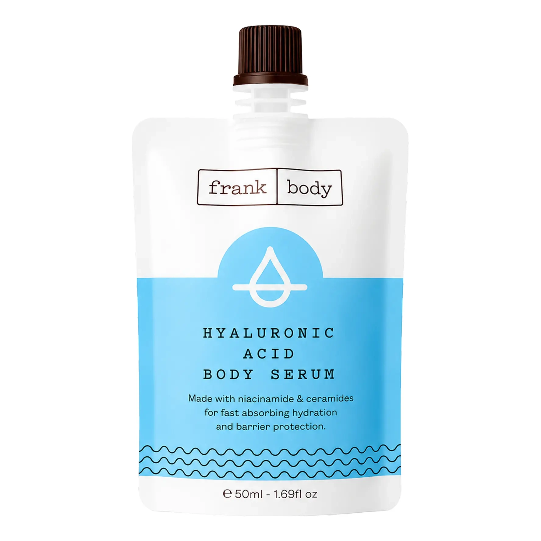 Зволожувальна сироватка для тіла з гіалуроновою кислотою Hyaluronic Acid Body Serum FRANK BODY Обʼєм 50 мл