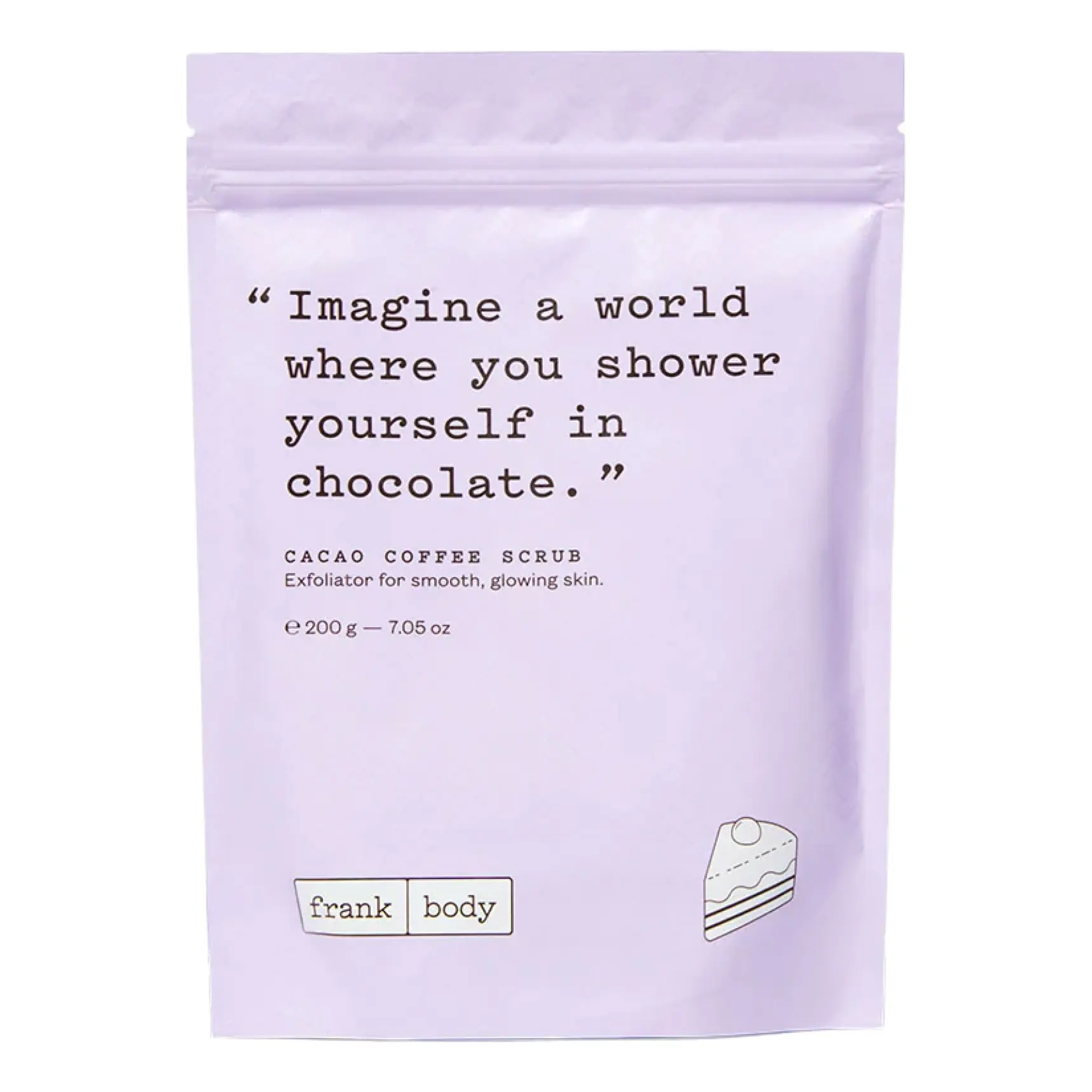 Кавовий скраб для тіла з какао Cacao Coffee Scrub FRANK BODY Обʼєм 200 мл