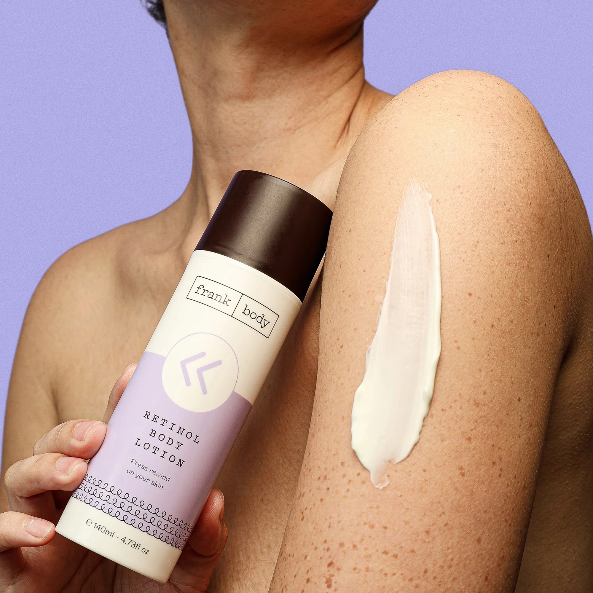 Лосьйон для тіла з ретинолом Retinol Body Lotion FRANK BODY Обʼєм 140 мл — фото 3
