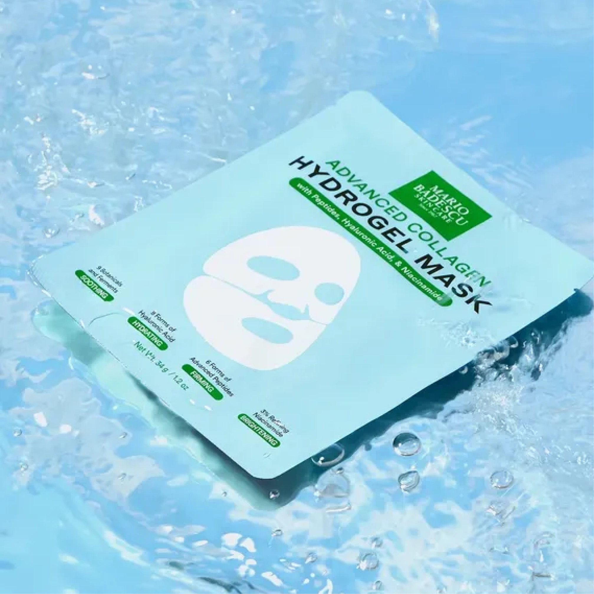 Набір гідрогелевих масок для обличчя з колагеном Advanced Collagen Hydrogel Sheet Masks MARIO BADESCU Вага 34 г — фото 7