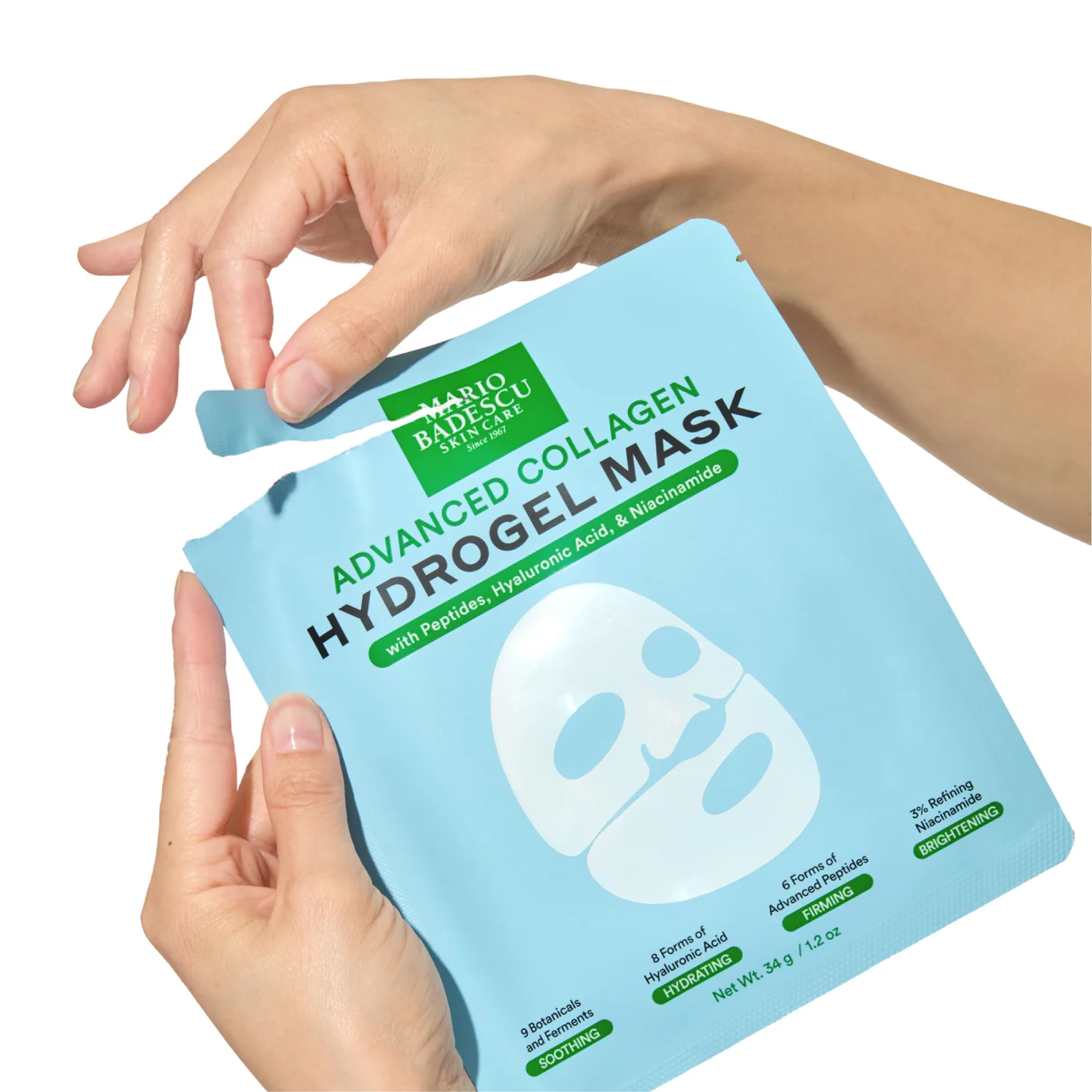 Набір гідрогелевих масок для обличчя з колагеном Advanced Collagen Hydrogel Sheet Masks MARIO BADESCU Вага 34 г — фото 8