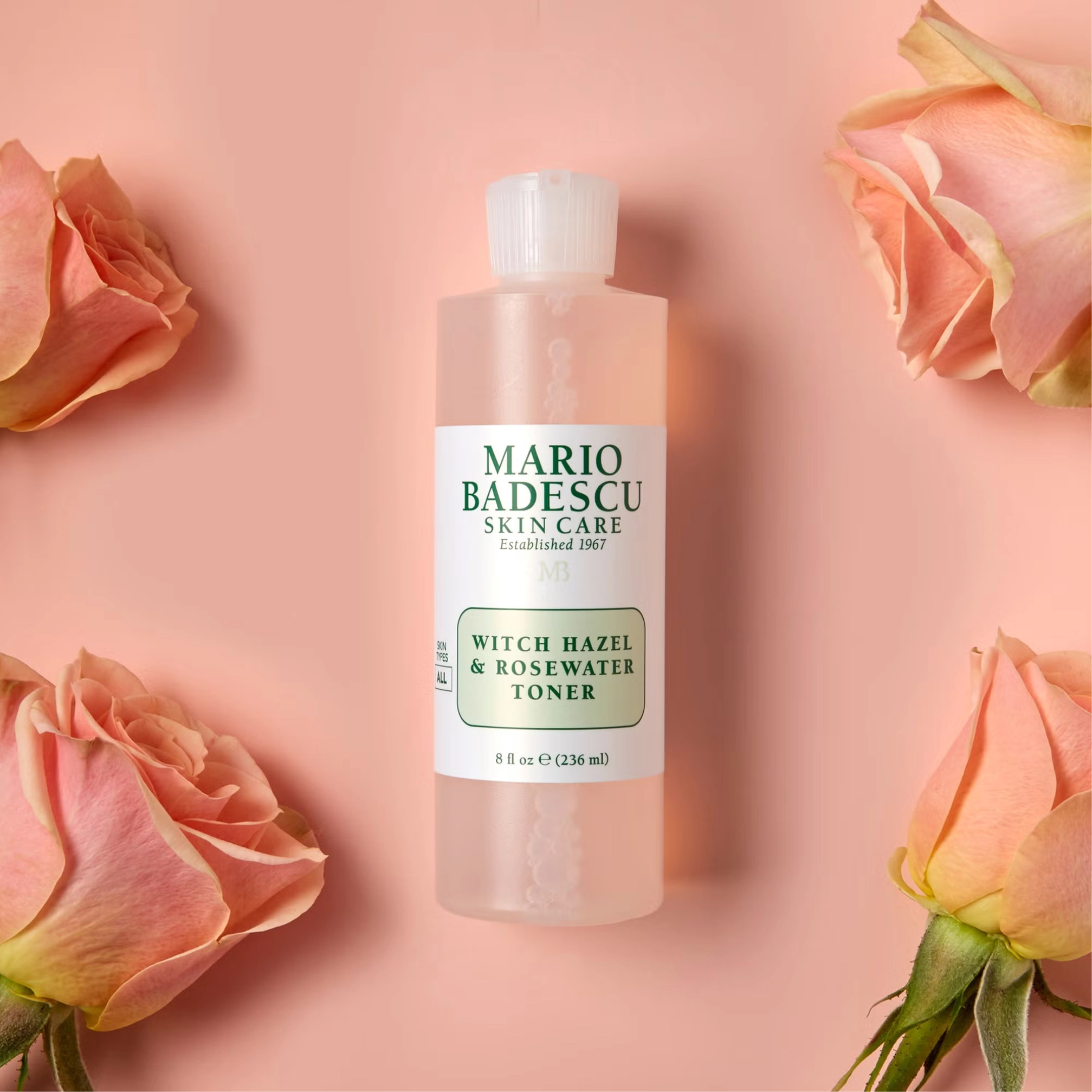 Тонер для звуження пор із гамамелісом та трояндовою водою Witch Hazel & Rosewater Toner MARIO BADESCU Обʼєм 236 мл — фото 4