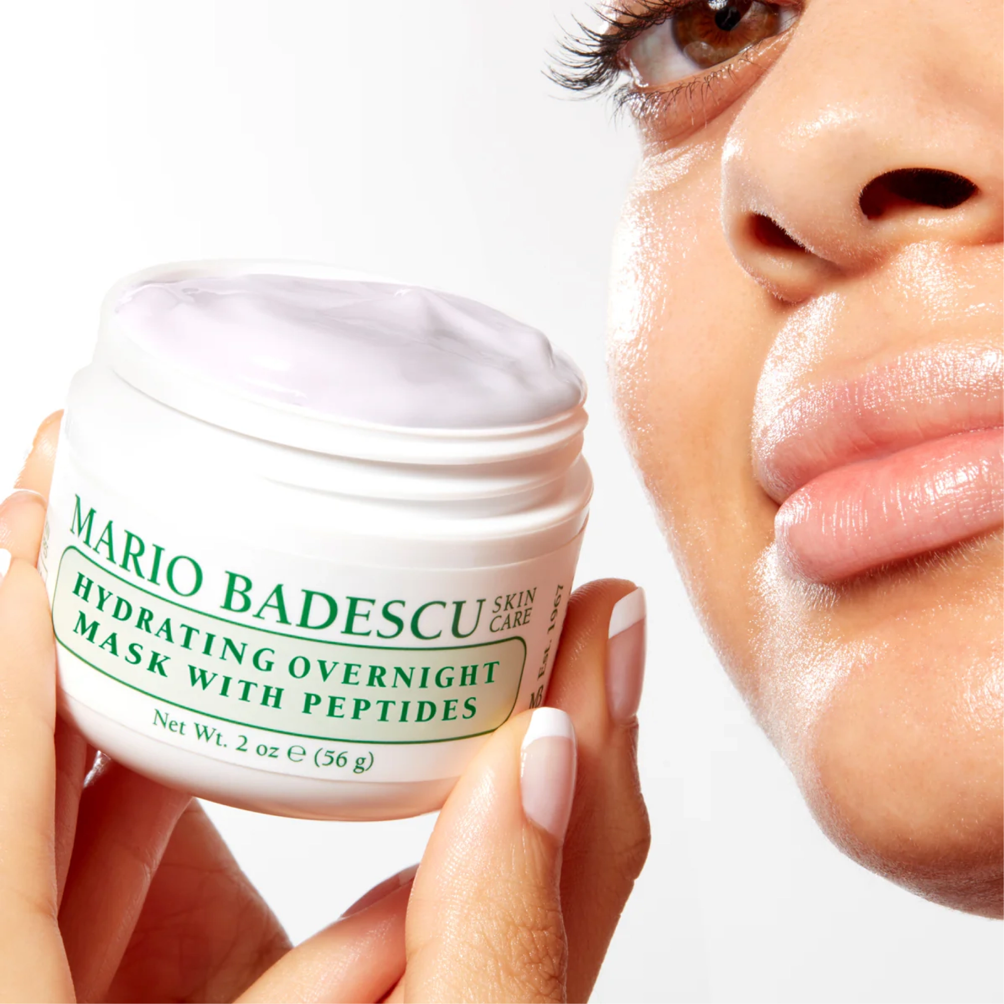 Нічна зволожувальна маска для обличчя з пептидами Hydrating Overnight Mask with Peptides MARIO BADESCU Вага 56 г — фото 7