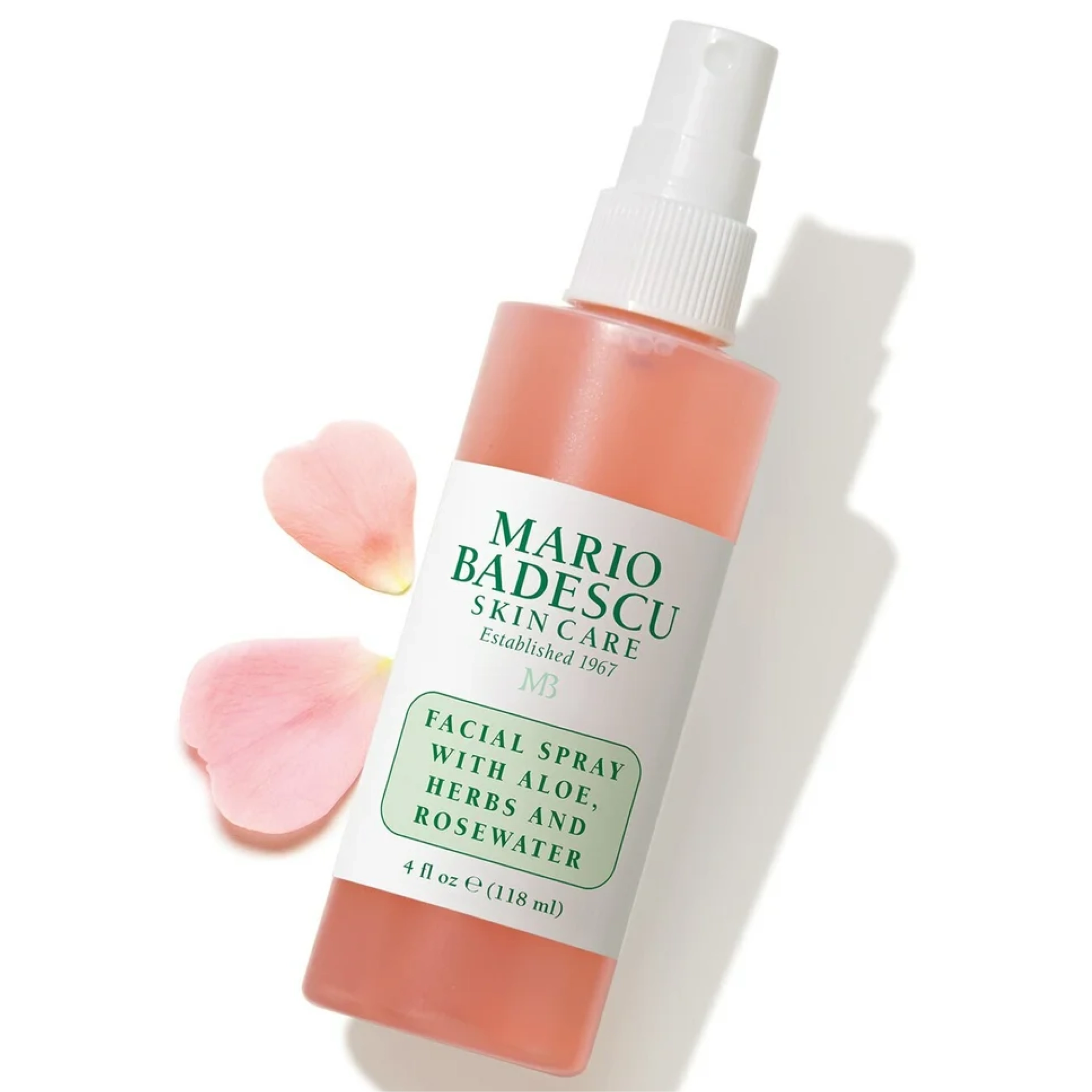 Зволожувальний міст для обличчя з трояндовою водою та алое вера Facial Spray with Aloe, Herbs and Rosewater MARIO BADESCU Обʼєм 118 мл — фото 4