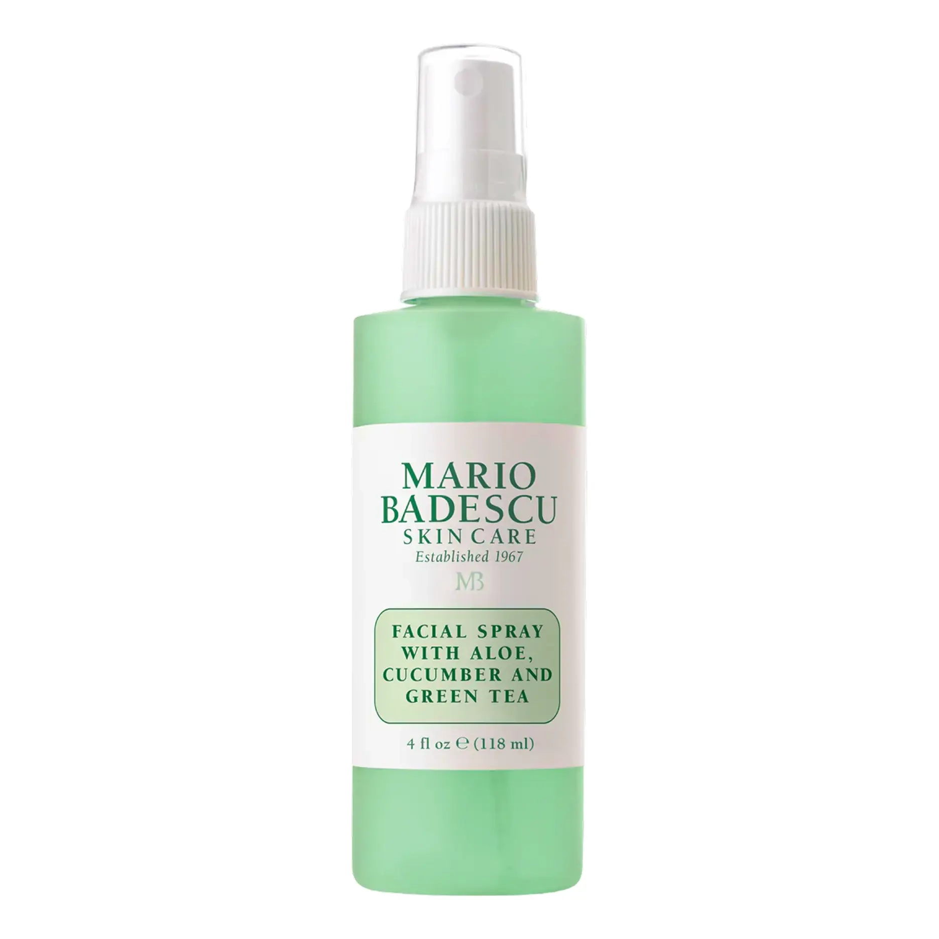 Освіжаючий міст для обличчя з огірком та зеленим чаєм Facial Spray with Aloe, Cucumber and Green Tea MARIO BADESCU Обʼєм 118 мл