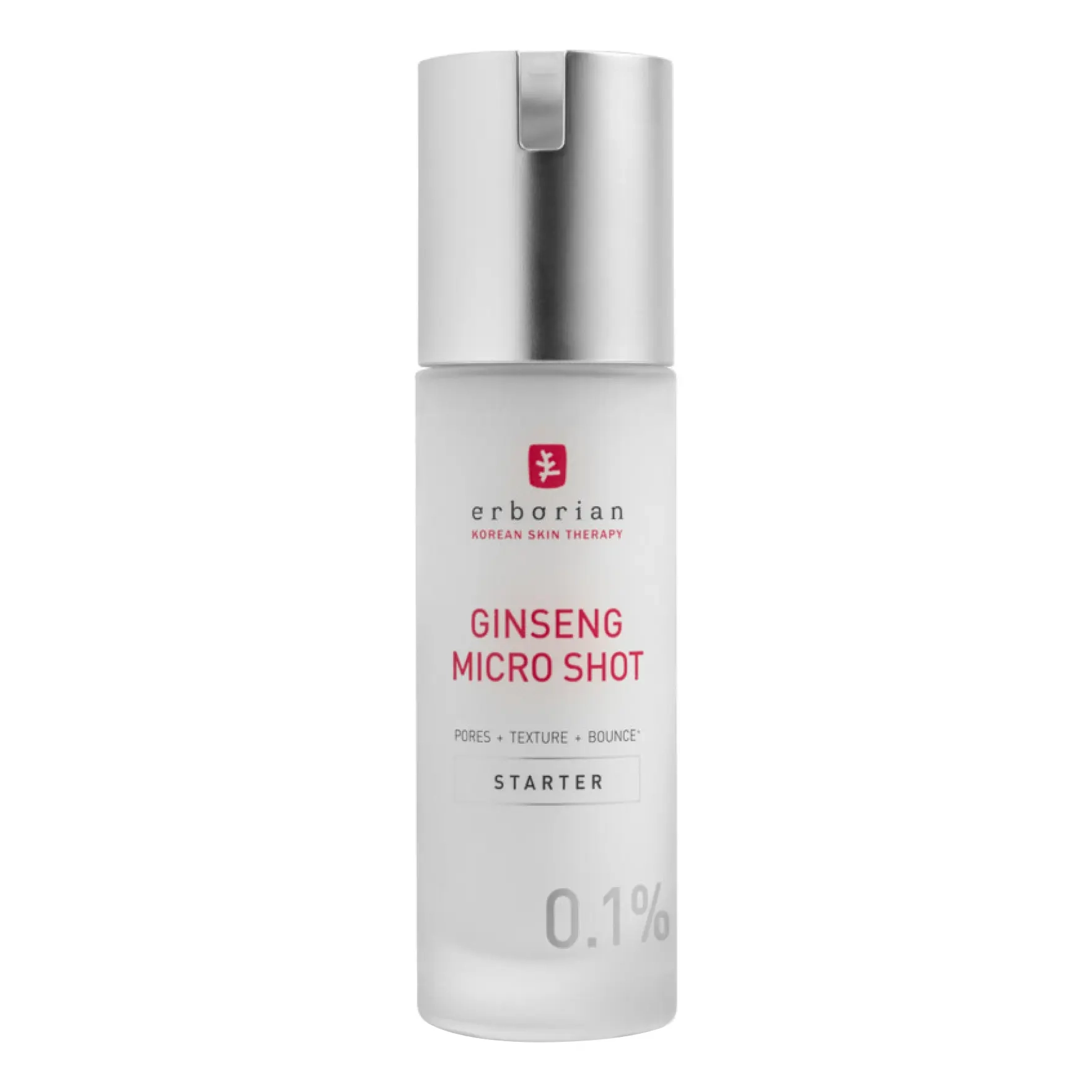 Нічна відновлювальна сироватка з ефектом мікронідлінгу Ginseng Micro Shot Starter 0.1% ERBORIAN Обʼєм 30 мл