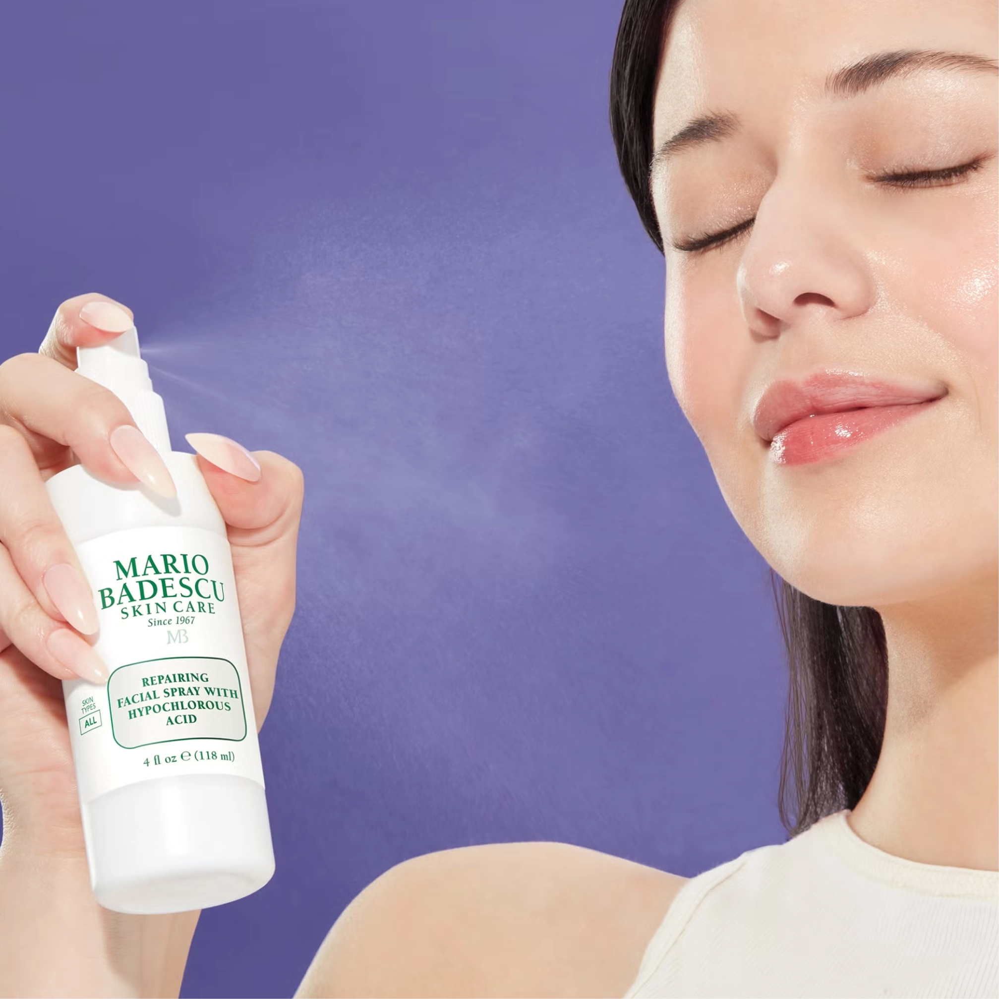 Очищувальний міст для обличчя та тіла з гіпохлоритною кислотою Repairing Facial Spray MARIO BADESCU Обʼєм 118 мл — фото 3