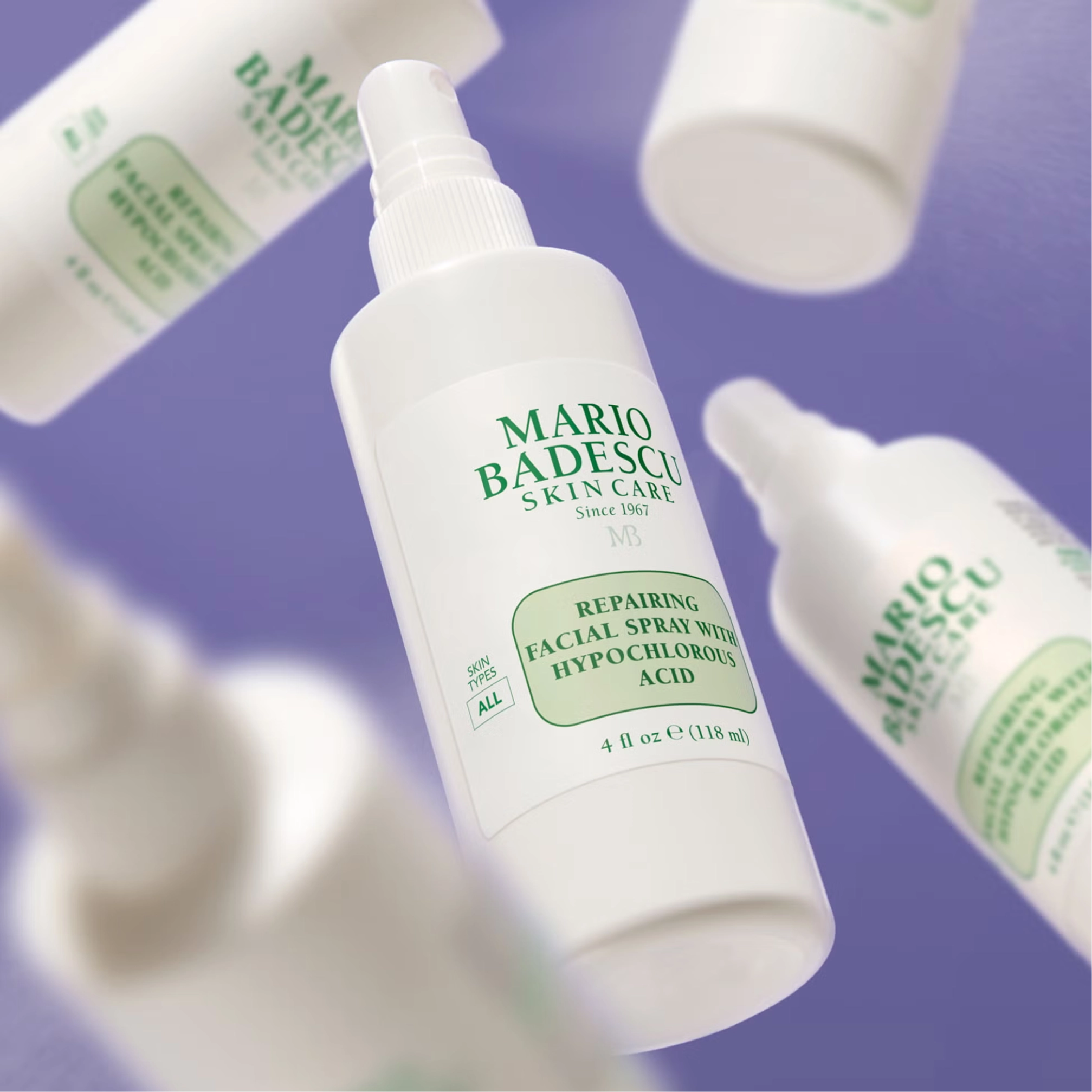 Очищувальний міст для обличчя та тіла з гіпохлоритною кислотою Repairing Facial Spray MARIO BADESCU Обʼєм 118 мл — фото 5