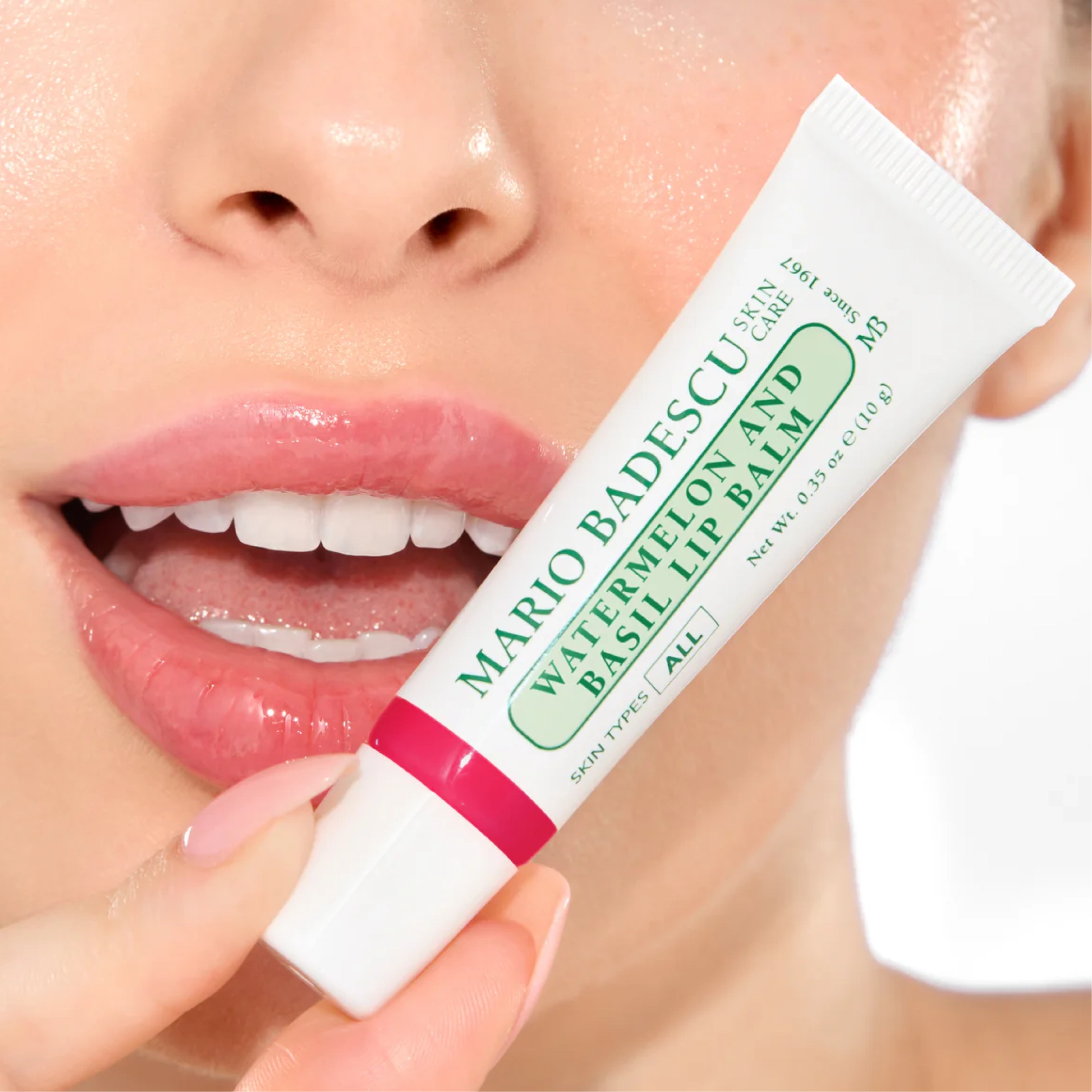 Живильний бальзам для губ з ароматом кавуна та базиліка Lip Balm MARIO BADESCU Відтінок Watermelon & Basil — фото 4