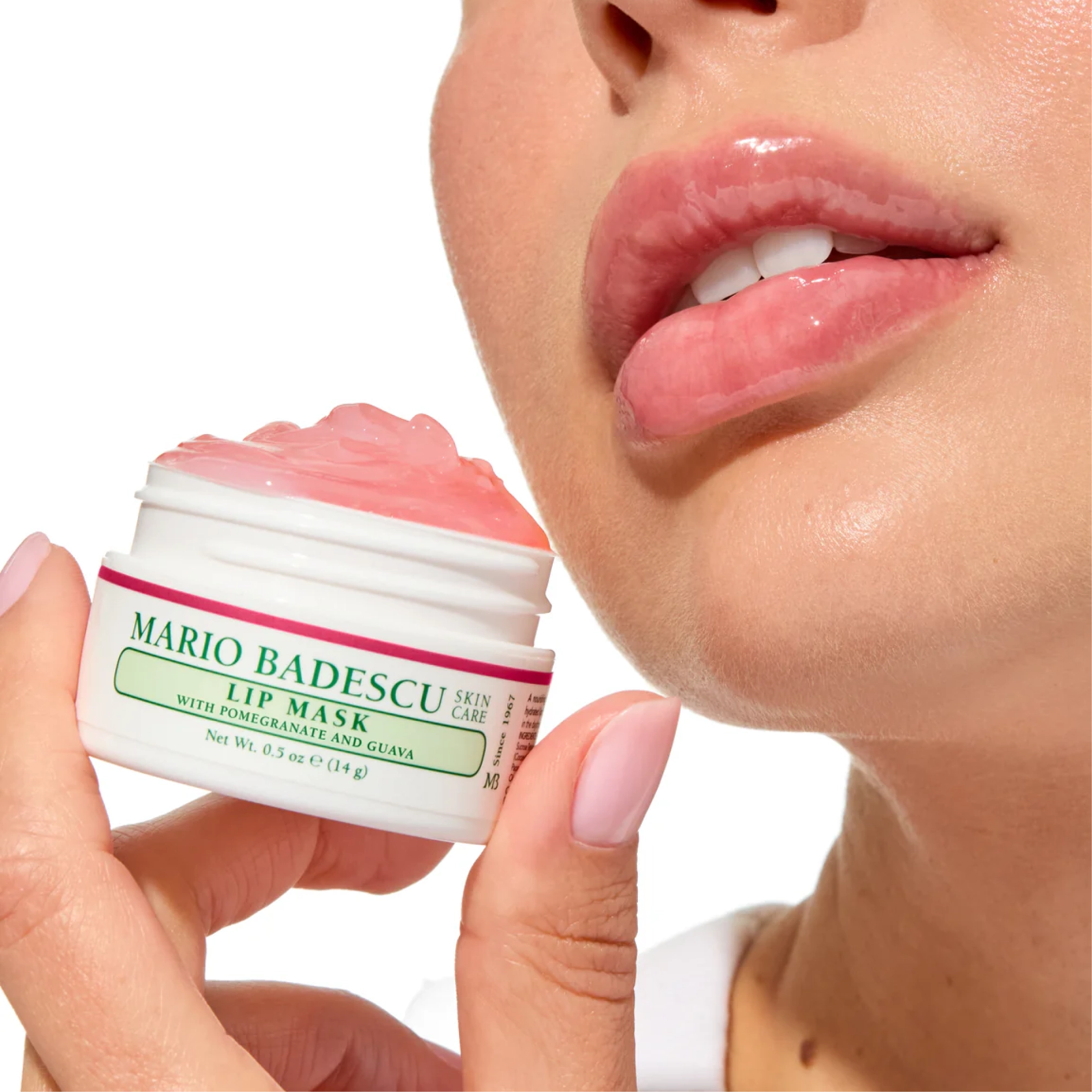 Нічна маска для губ з ароматом граната та гуави Lip Mask MARIO BADESCU Відтінок Pomegranate and Guava — фото 3